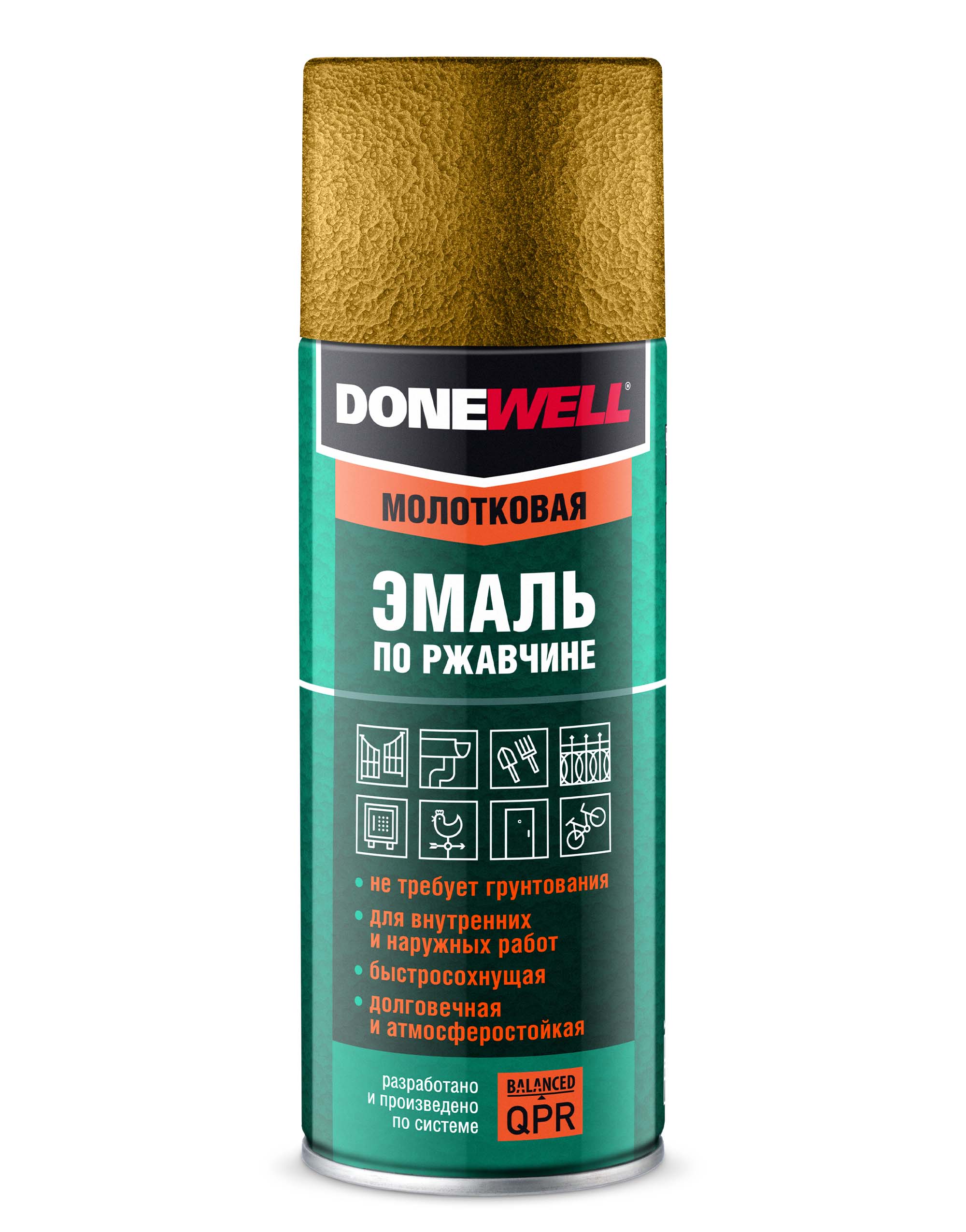 DW3006 — Эмаль универсальная олотковая по ржавчине бронзовая  DONEWELL