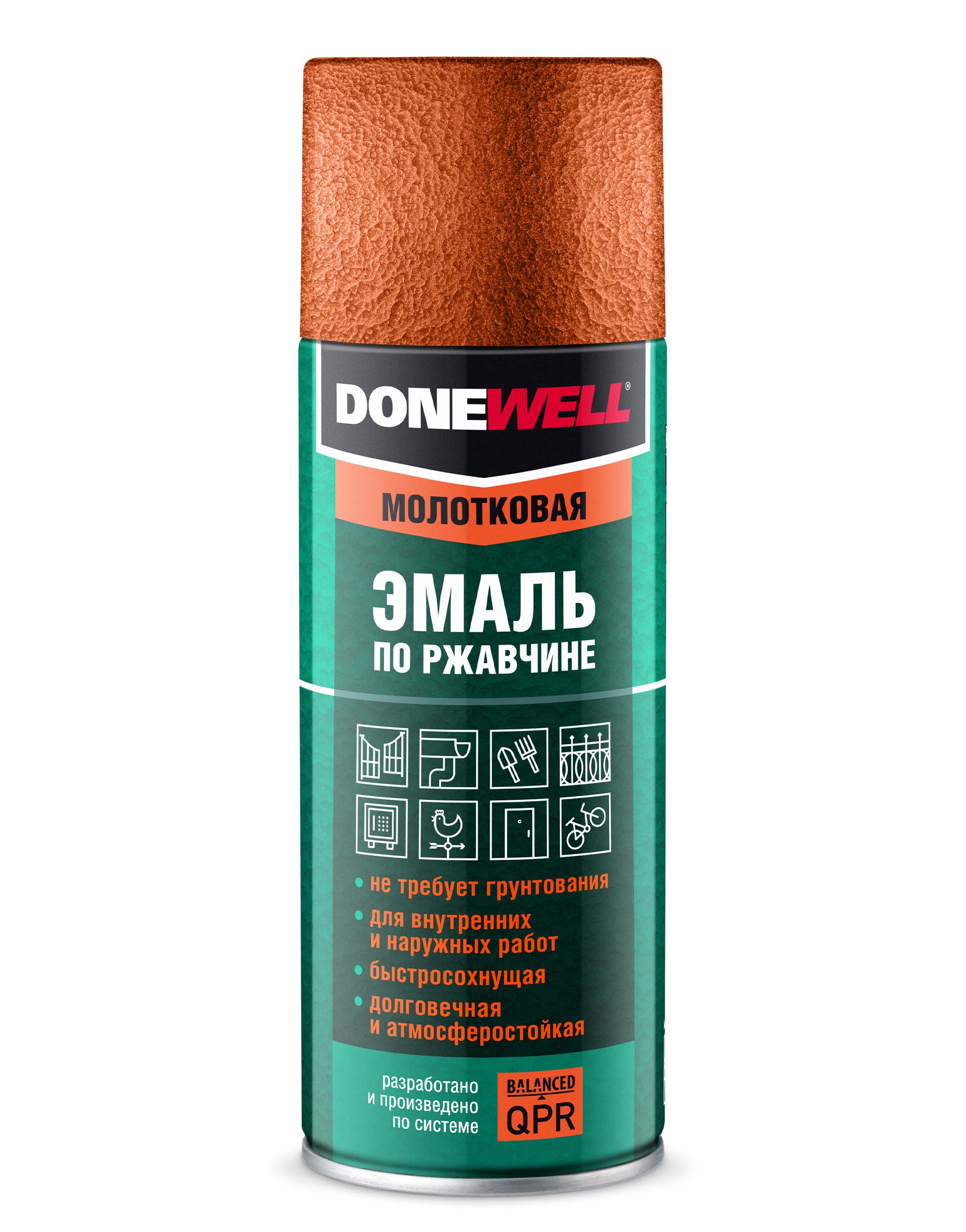 DW3007 — Эмаль по ржавчине молотковая DONEWELL Медная DONEWELL