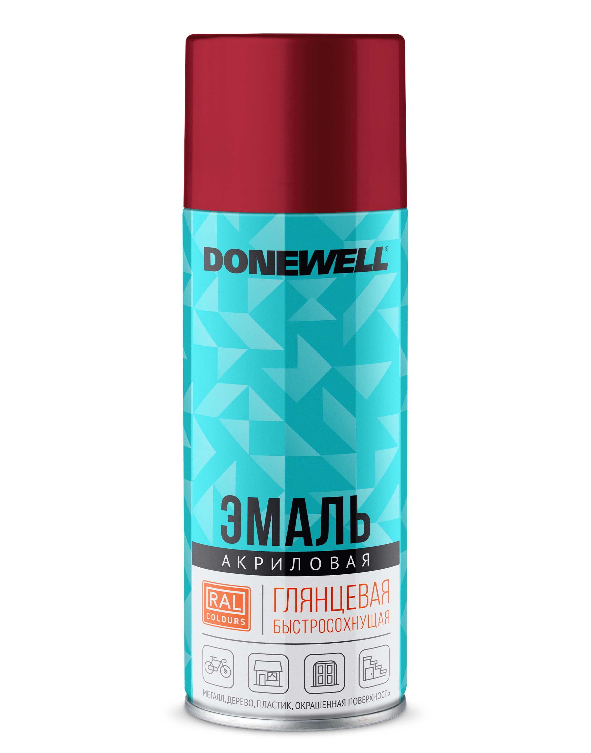 DWA3011 — Эмаль универсальная акриловая вишнёвая глянцевая  DONEWELL