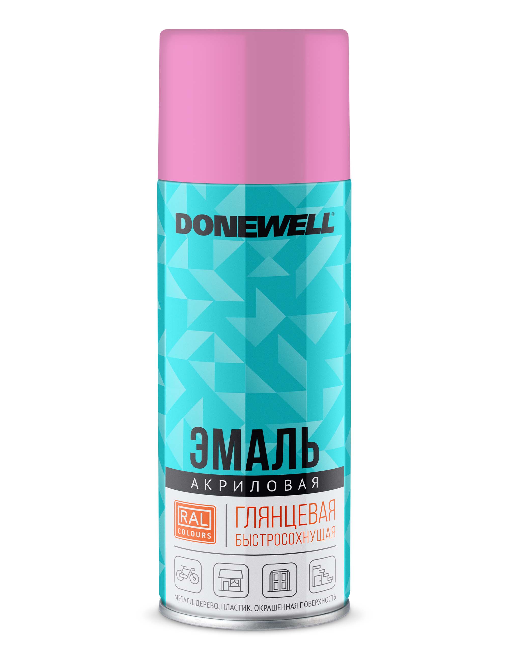 DWA3015 — Эмаль универсальная акриловая розовая глянцевая  DONEWELL