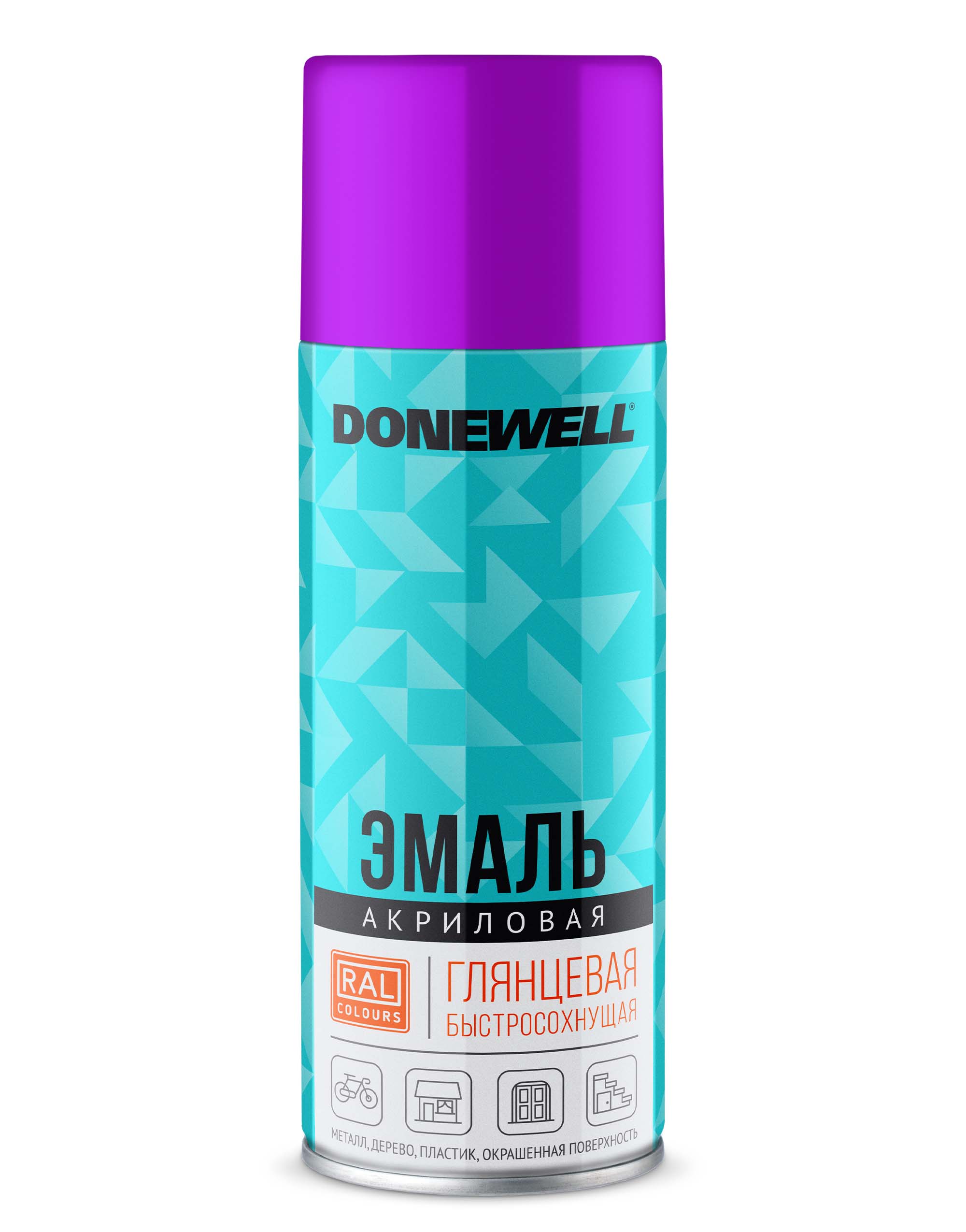 DWA4008 — Эмаль универсальная акриловая фиолетовая глянцевая  DONEWELL