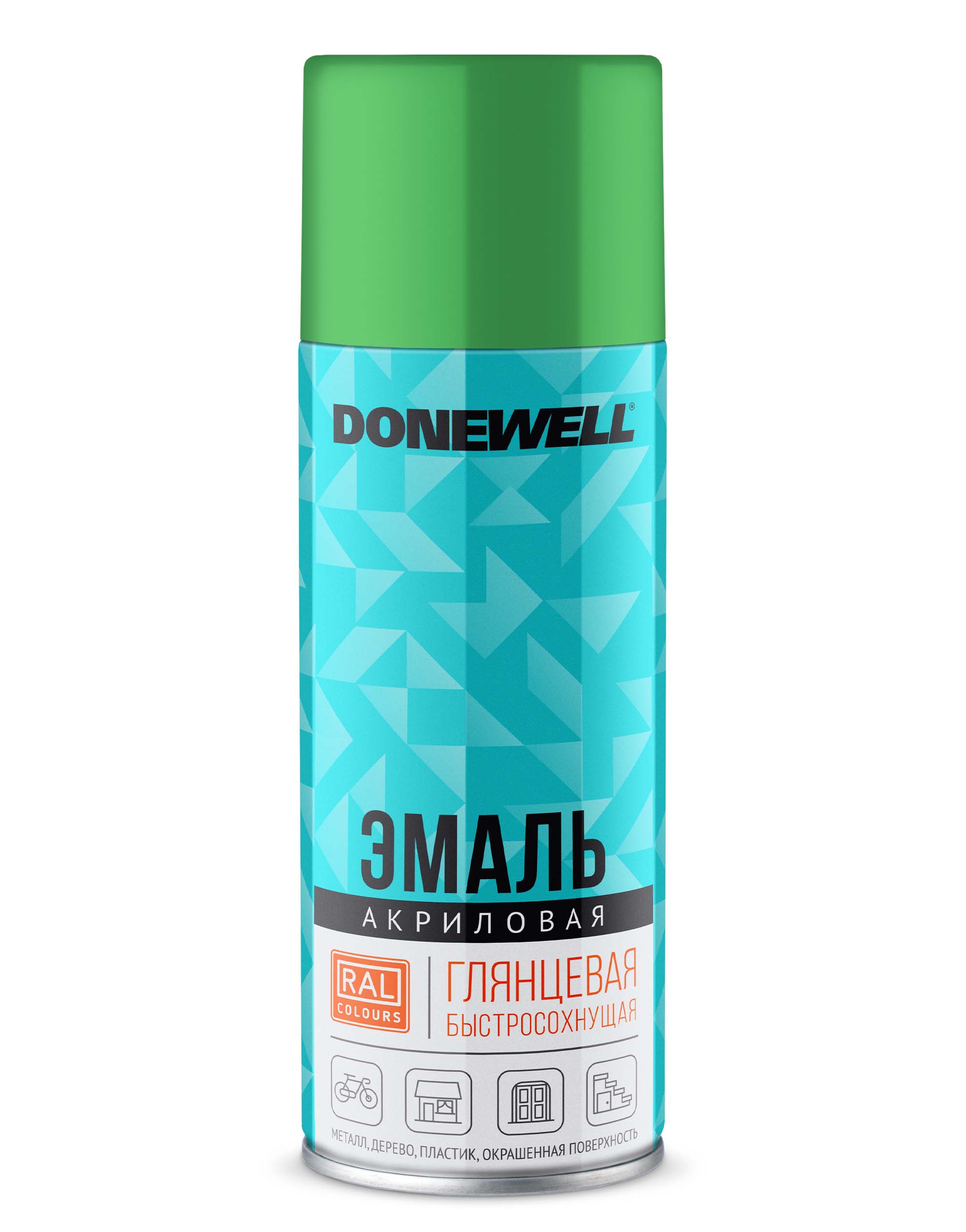 DWA6024 — Эмаль универсальная акриловая светло зелёная глянцевая  DONEWELL