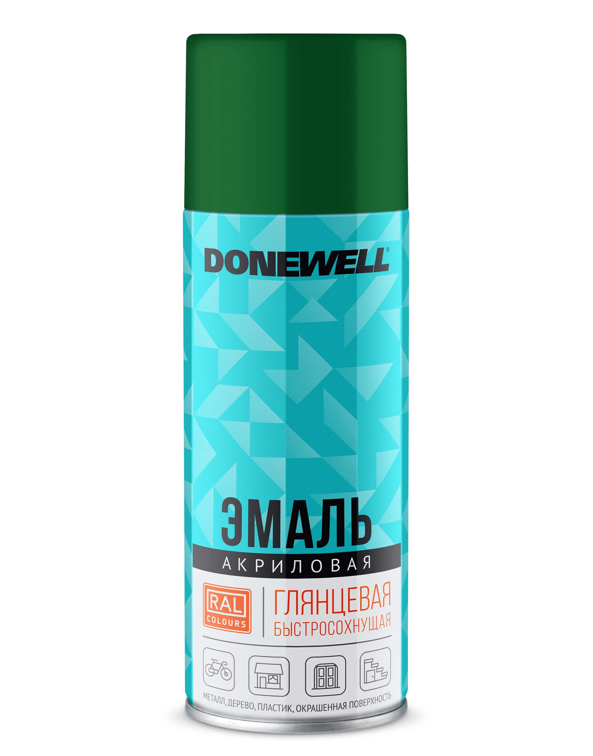 DWA6029 — Эмаль универсальная акриловая зелёная глянцевая  DONEWELL