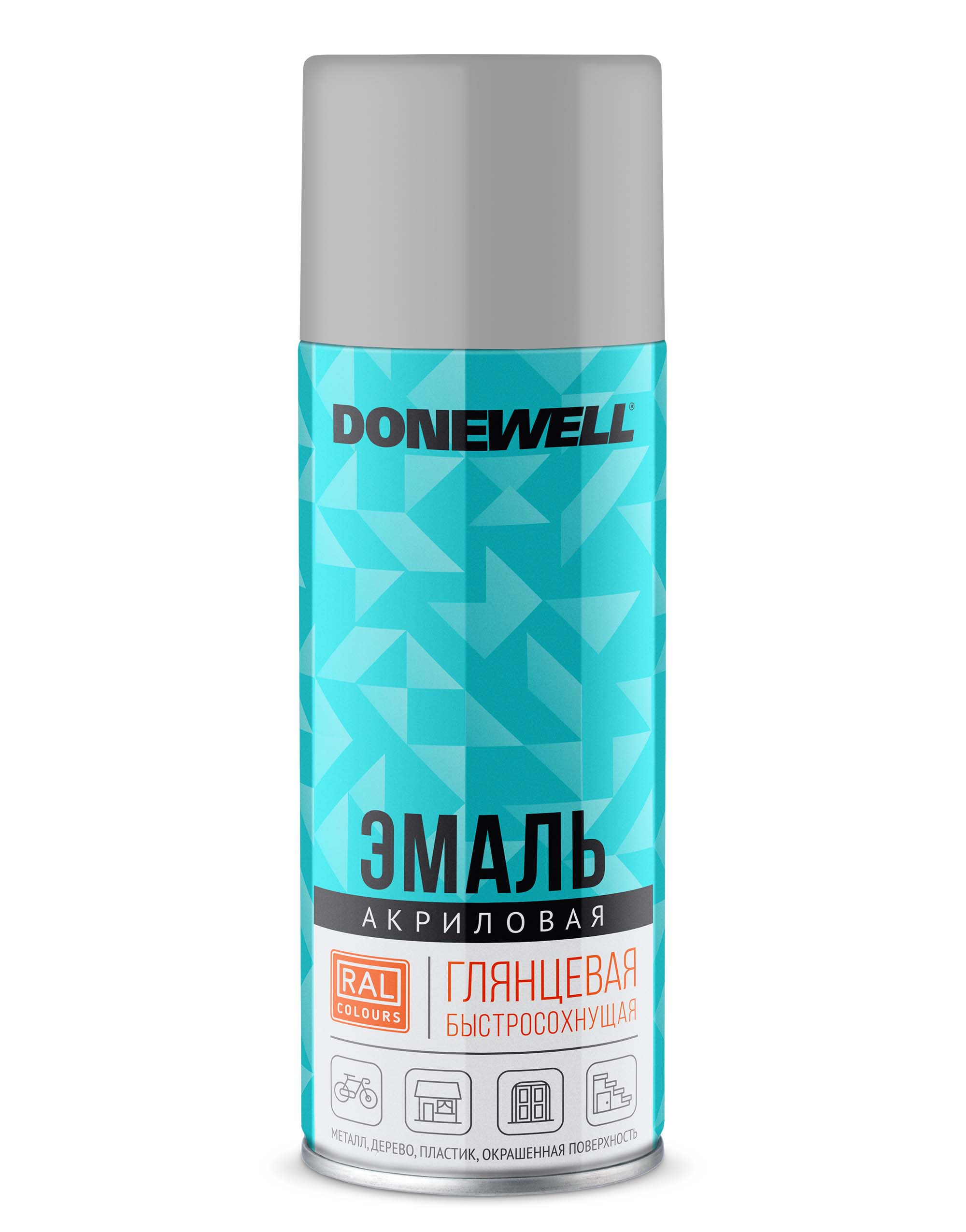 DWA7035 — Эмаль универсальная акриловая светло серая глянцевая  DONEWELL