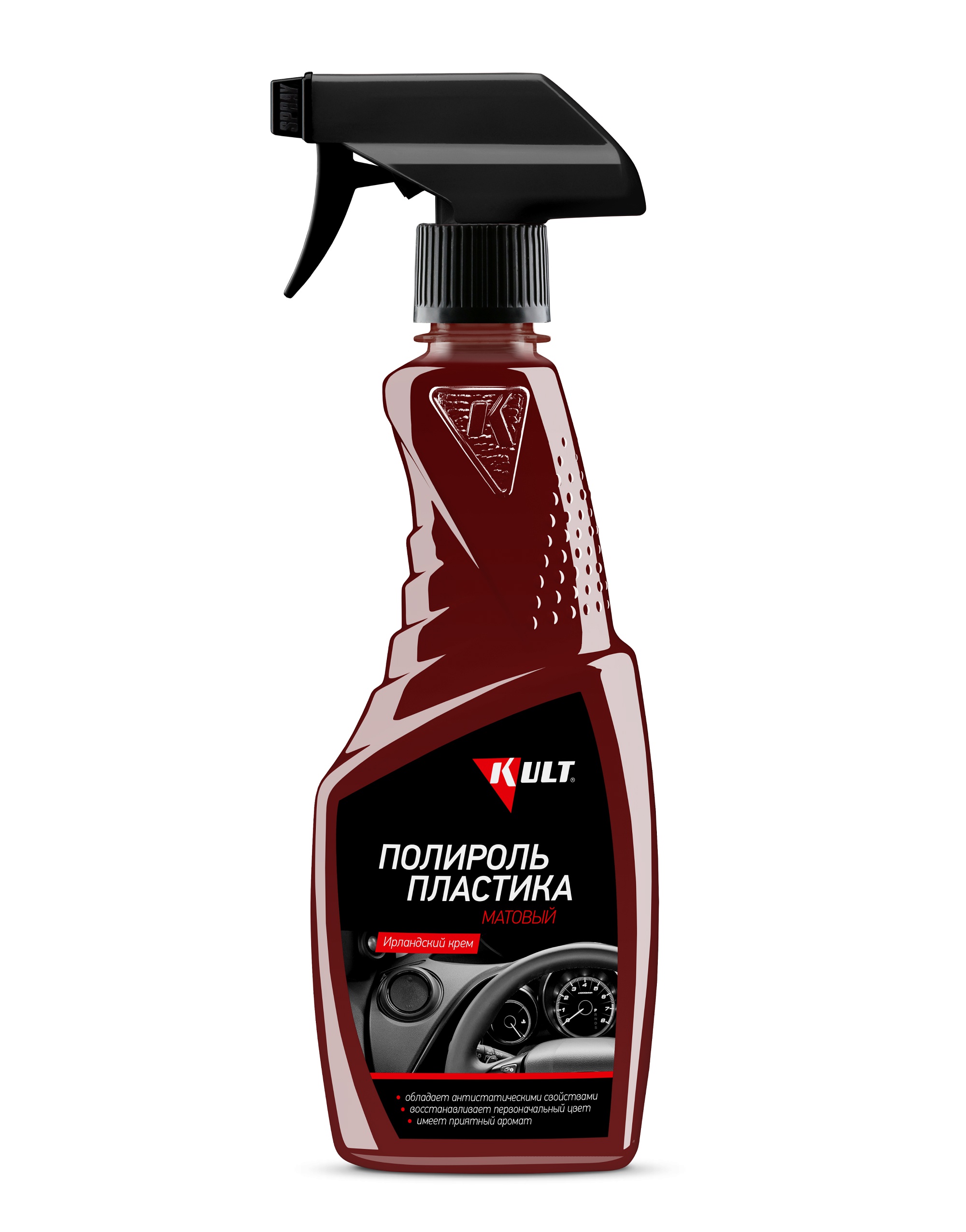 KLT242 — Полироль пластика KULT матовый. Ирландский крем KERRY