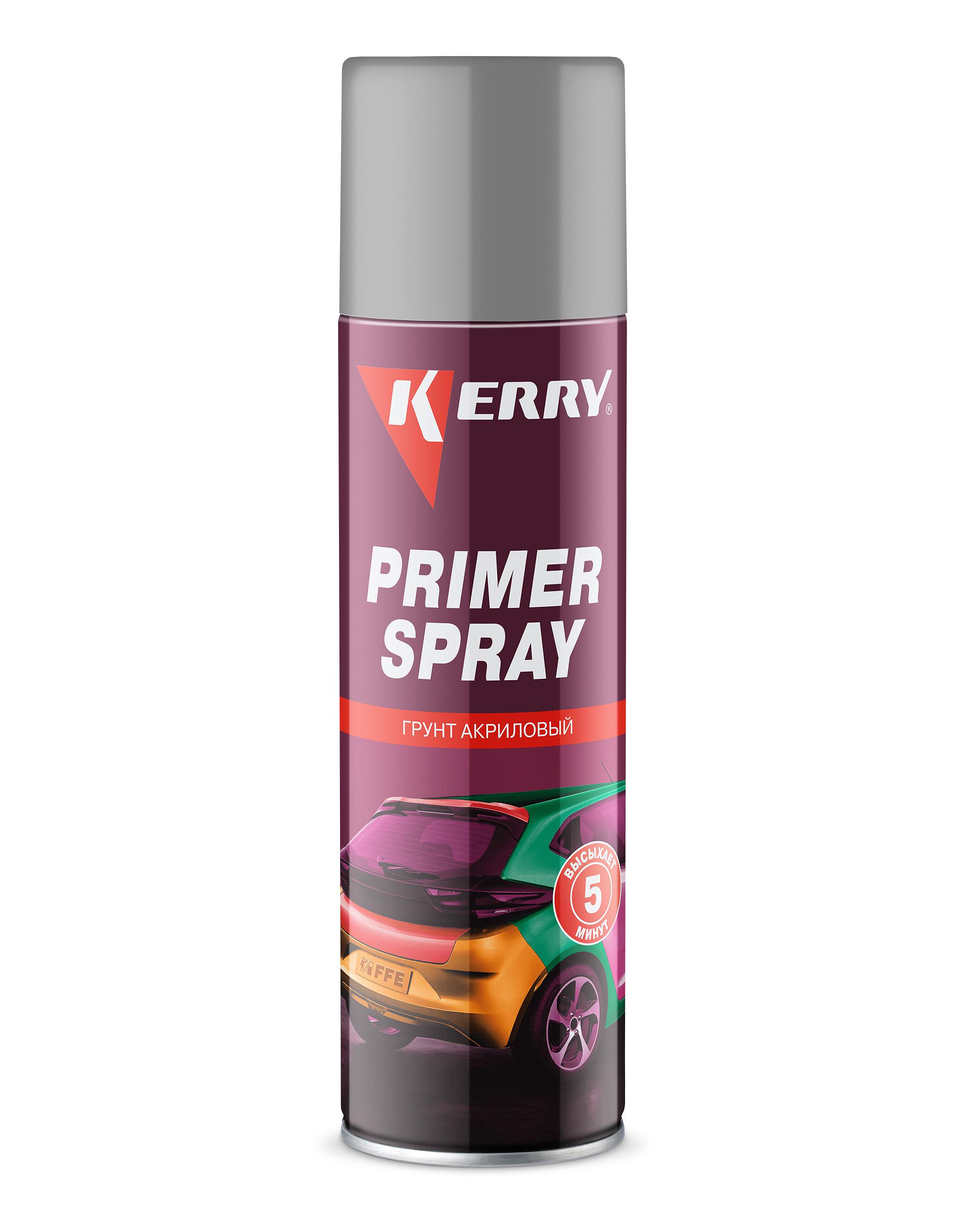 KR0061 — Грунт акриловый KERRY PRIMER SPRAY Серый KERRY