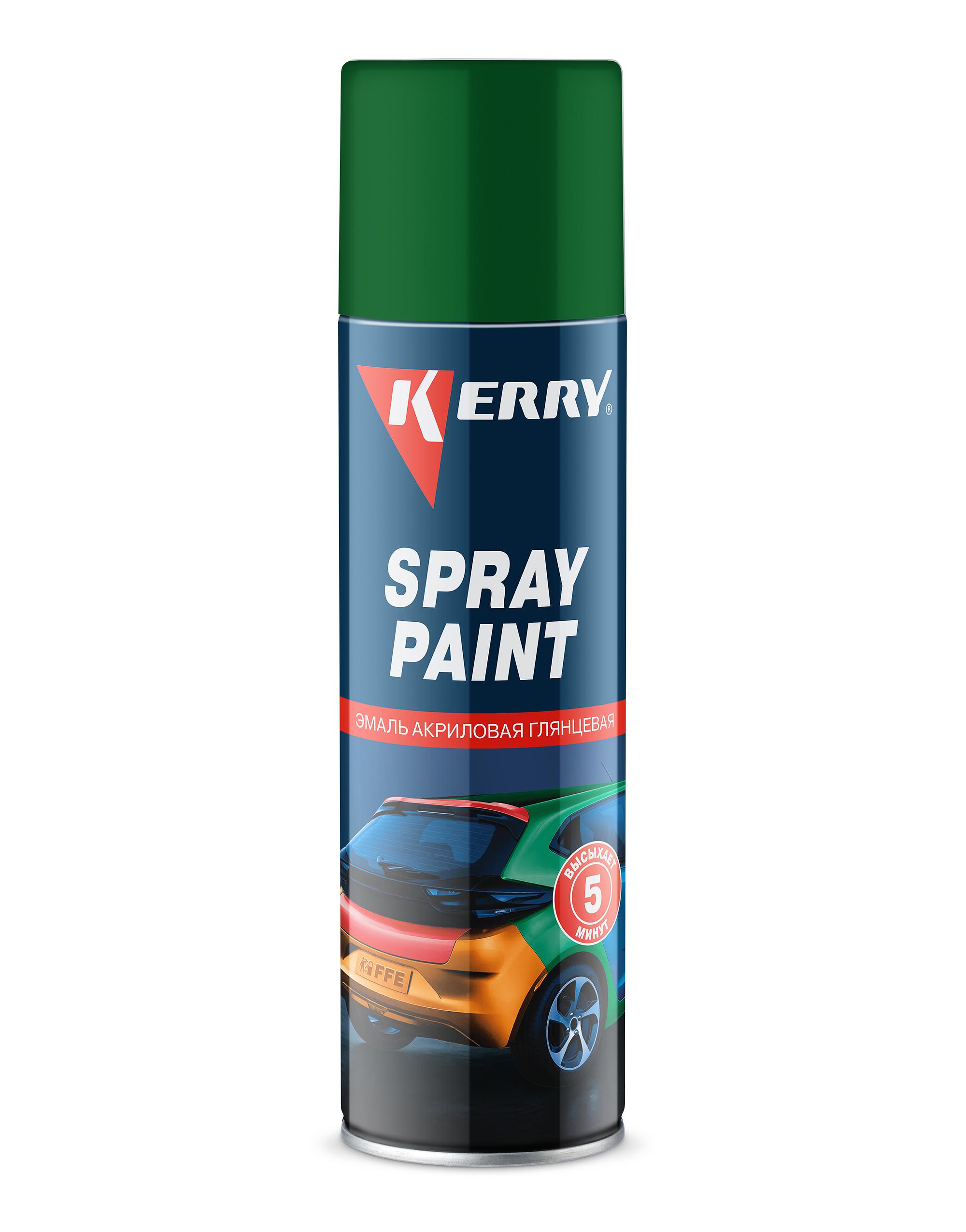 KR024 — Эмаль акриловая глянцевая зеленая  KERRY