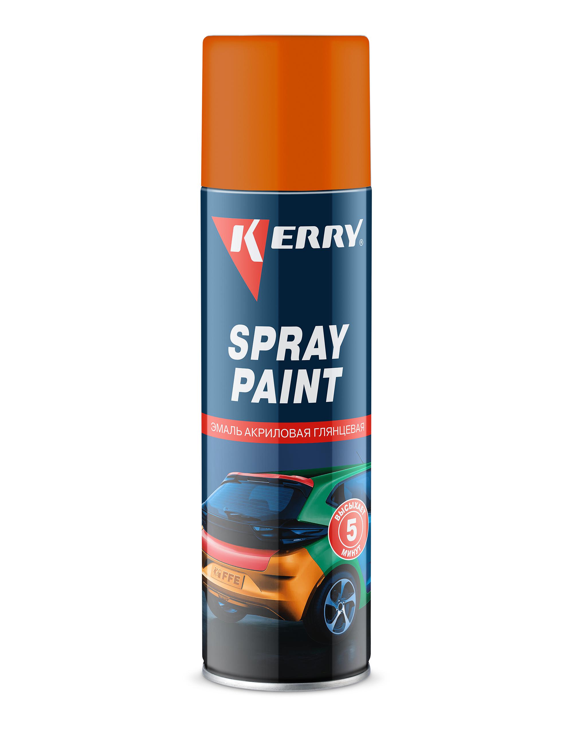 KR026 — Эмаль акриловая глянцевая оранжевая  KERRY
