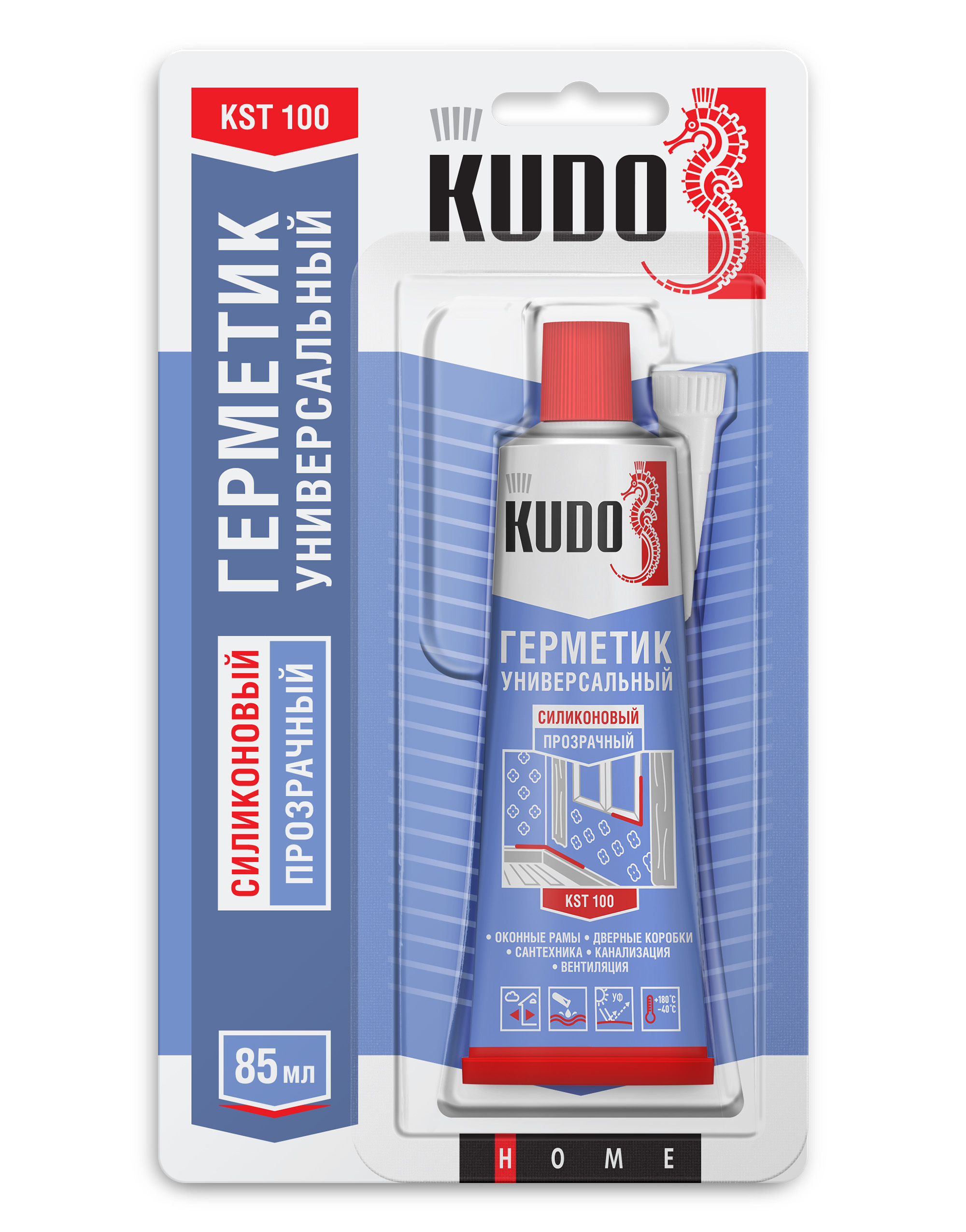 KST100 — Герметик силиконовый KUDO универсальный прозрачный KST-100 KUDO