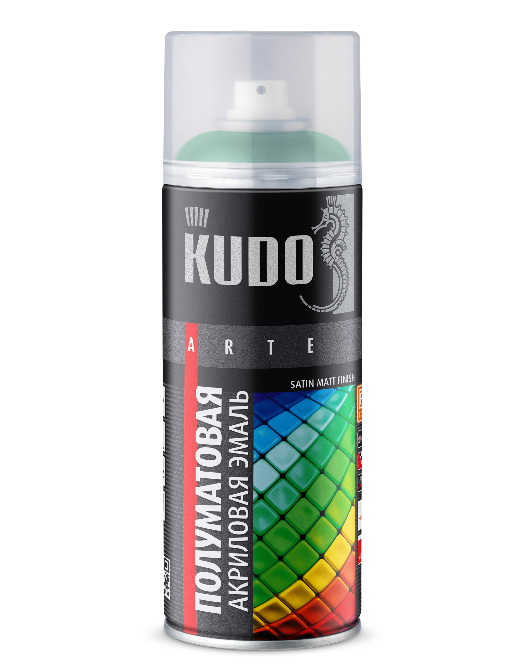 KU0A6005 — Эмаль универсальная акриловая KUDO SATIN RAL Тёмно-зелёная RAL 6005 KUDO