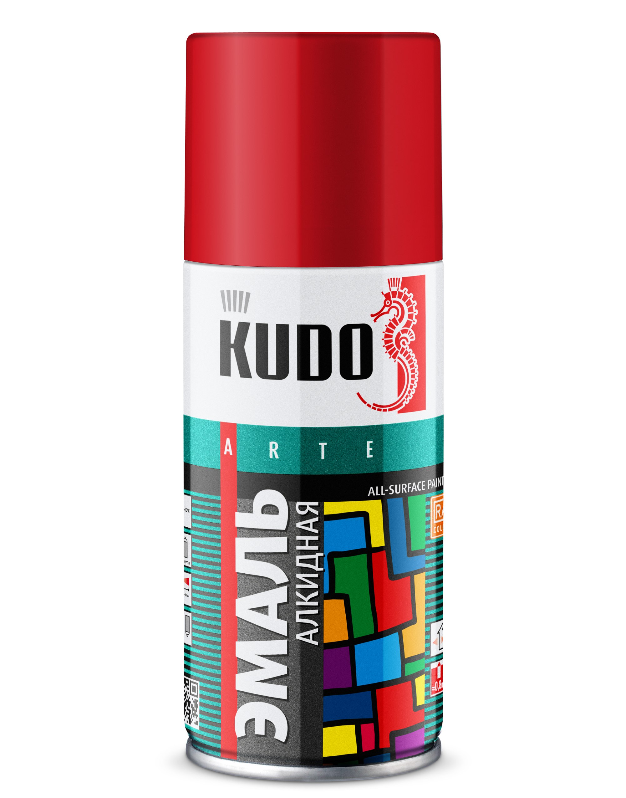 KU10031 — Эмаль универсальная алкидная KUDO RAL Красный RAL 3020 KUDO