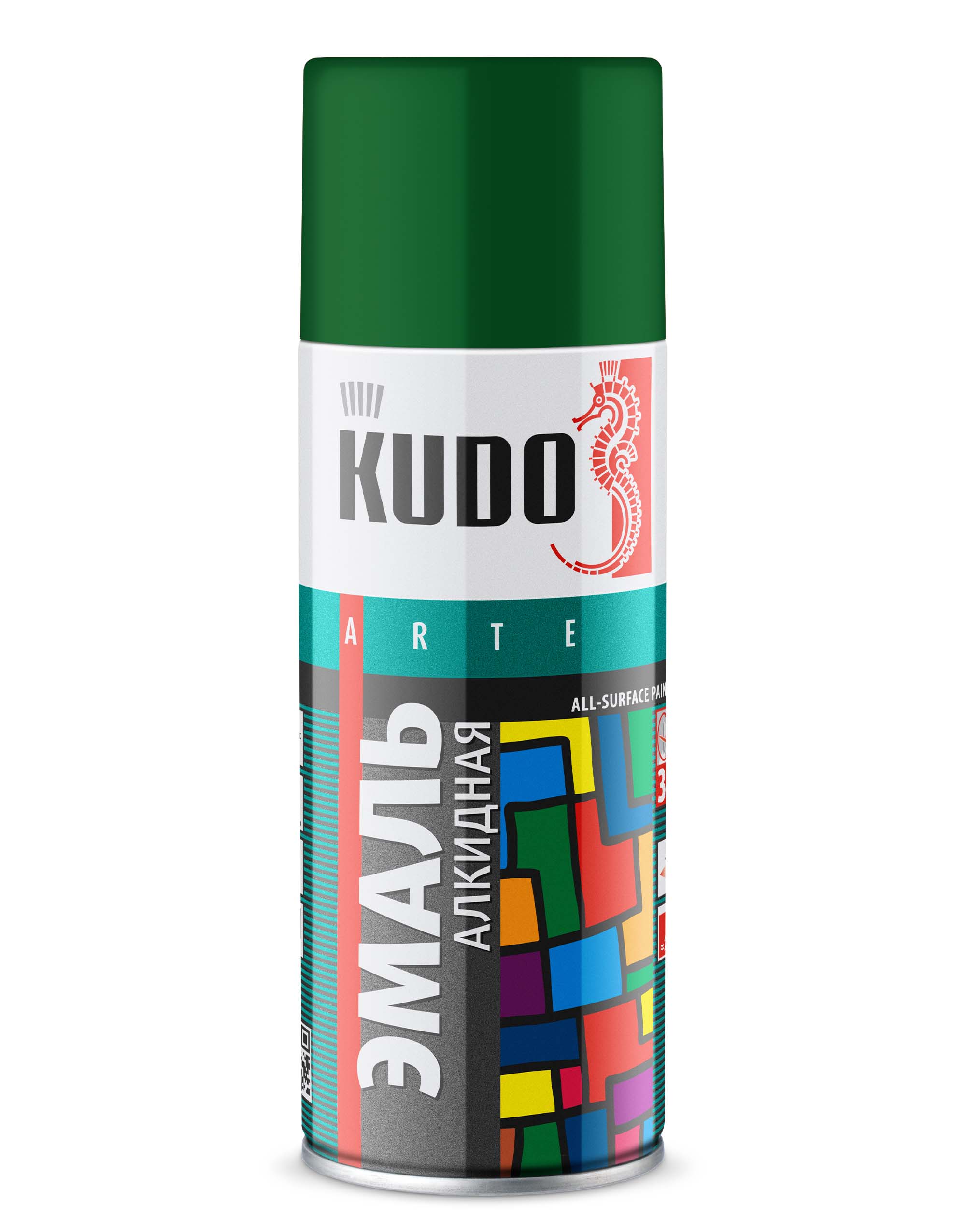 KU10081 — Эмаль универсальная KUDO «3P» TECHNOLOGY Зелёная RAL 6029 KUDO
