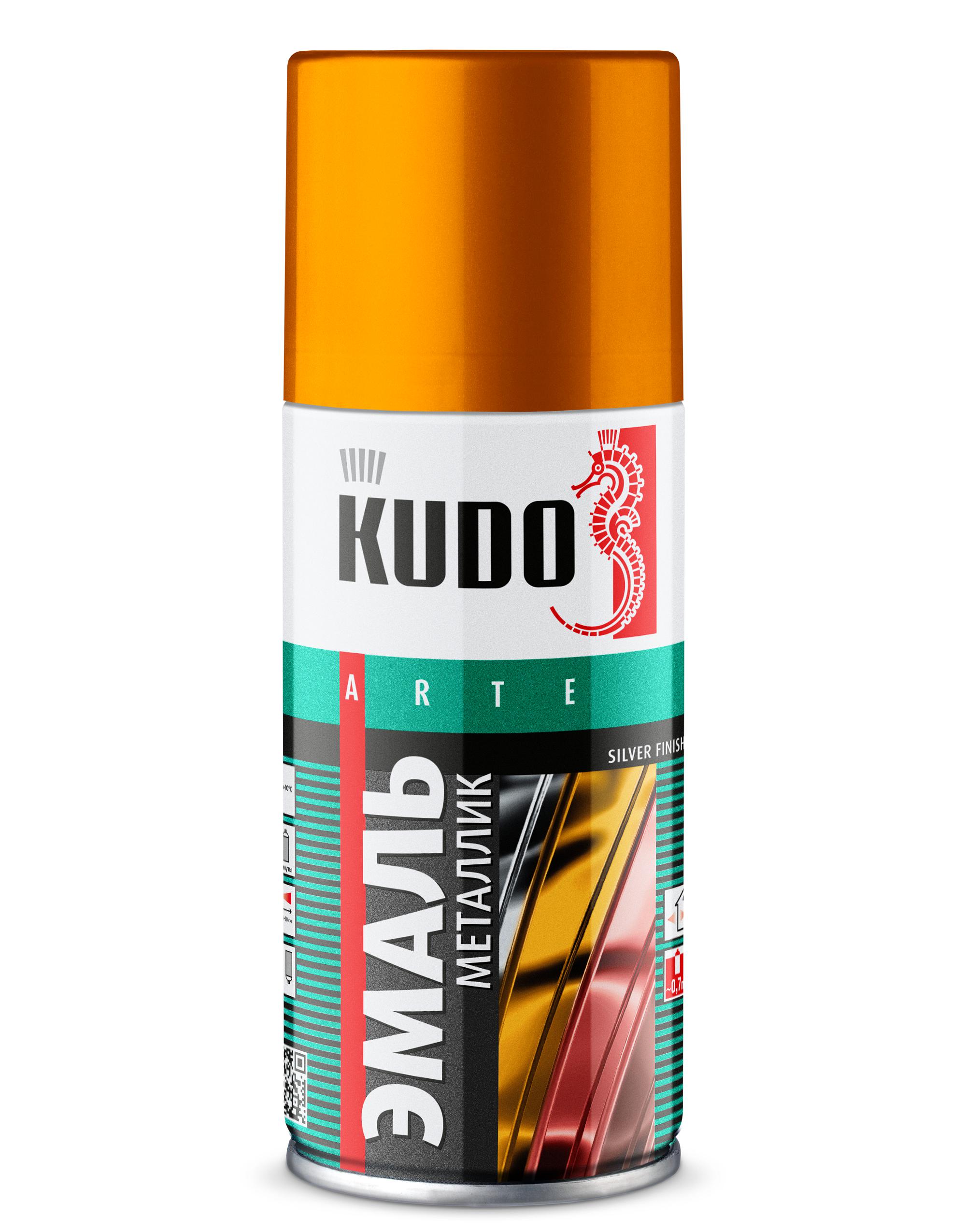 KU10281 — Эмаль универсальная металлик KUDO SILVER FINISH Золото KUDO