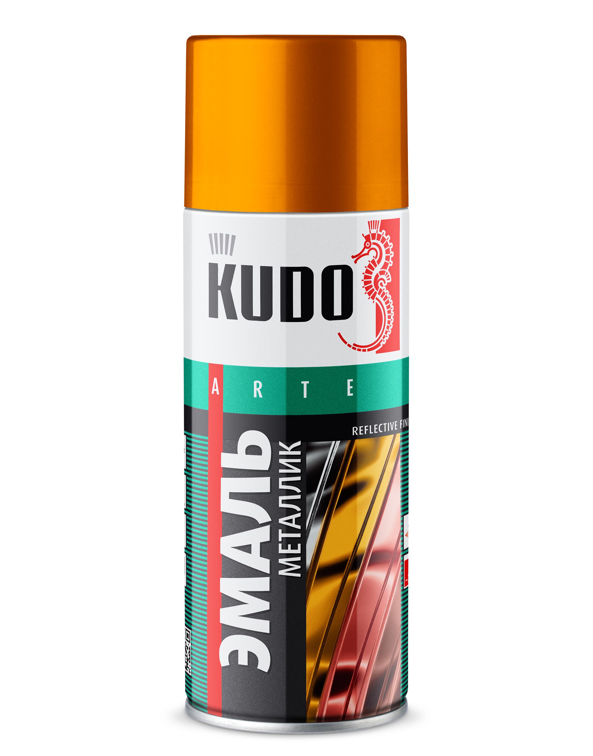 KU1028 — Эмаль универсальная металлик KUDO REFLECTIVE FINISH Золото KUDO