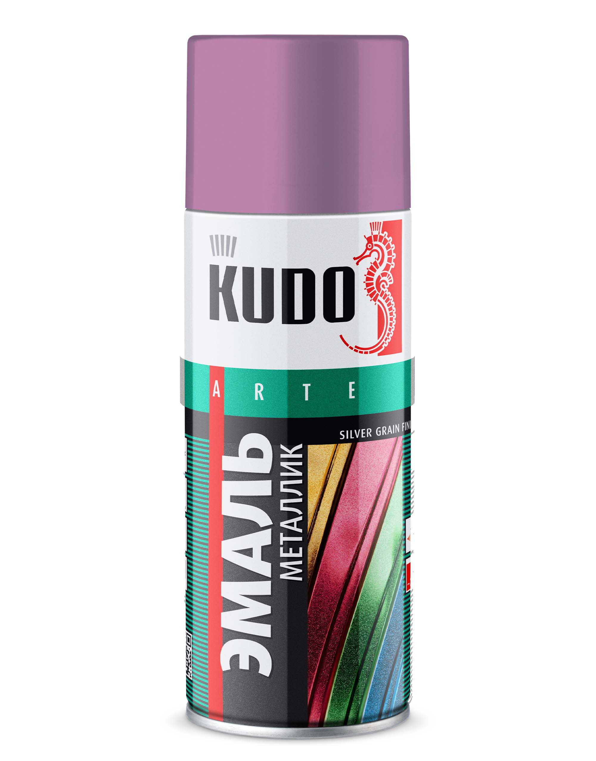 KU1052 — Эмаль универсальная металлик KUDO SILVER GRAIN FINISH Малина KUDO