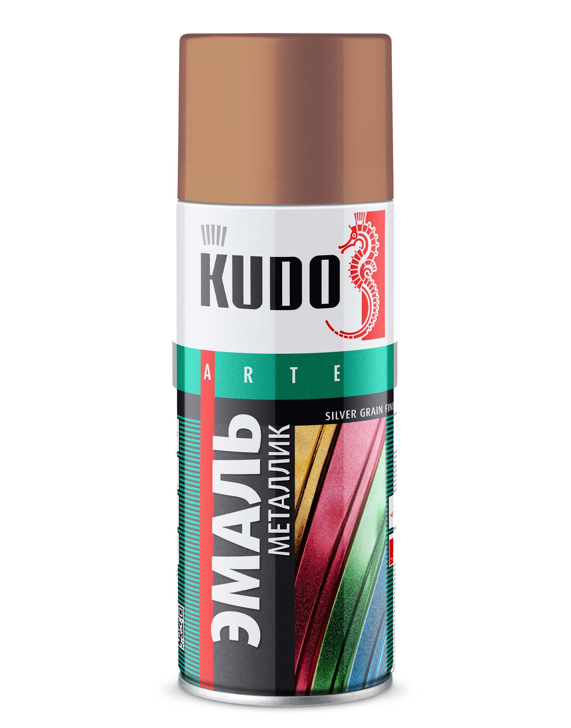 KU1058 — Эмаль универсальная металлик KUDO SILVER GRAIN FINISH Шоколад KUDO
