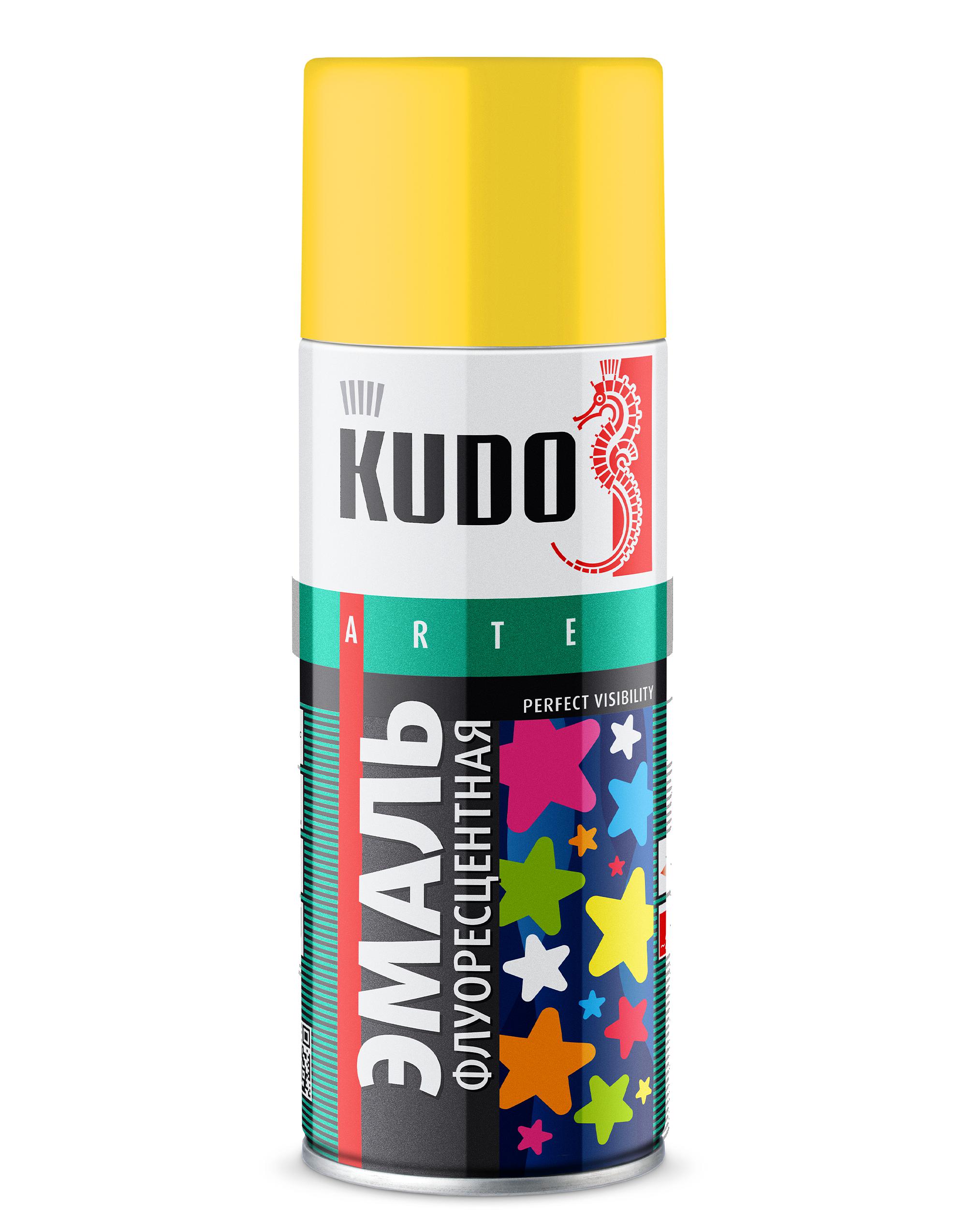 KU1204 — Эмаль флуоресцентная KUDO Лимонно-жёлтая KUDO