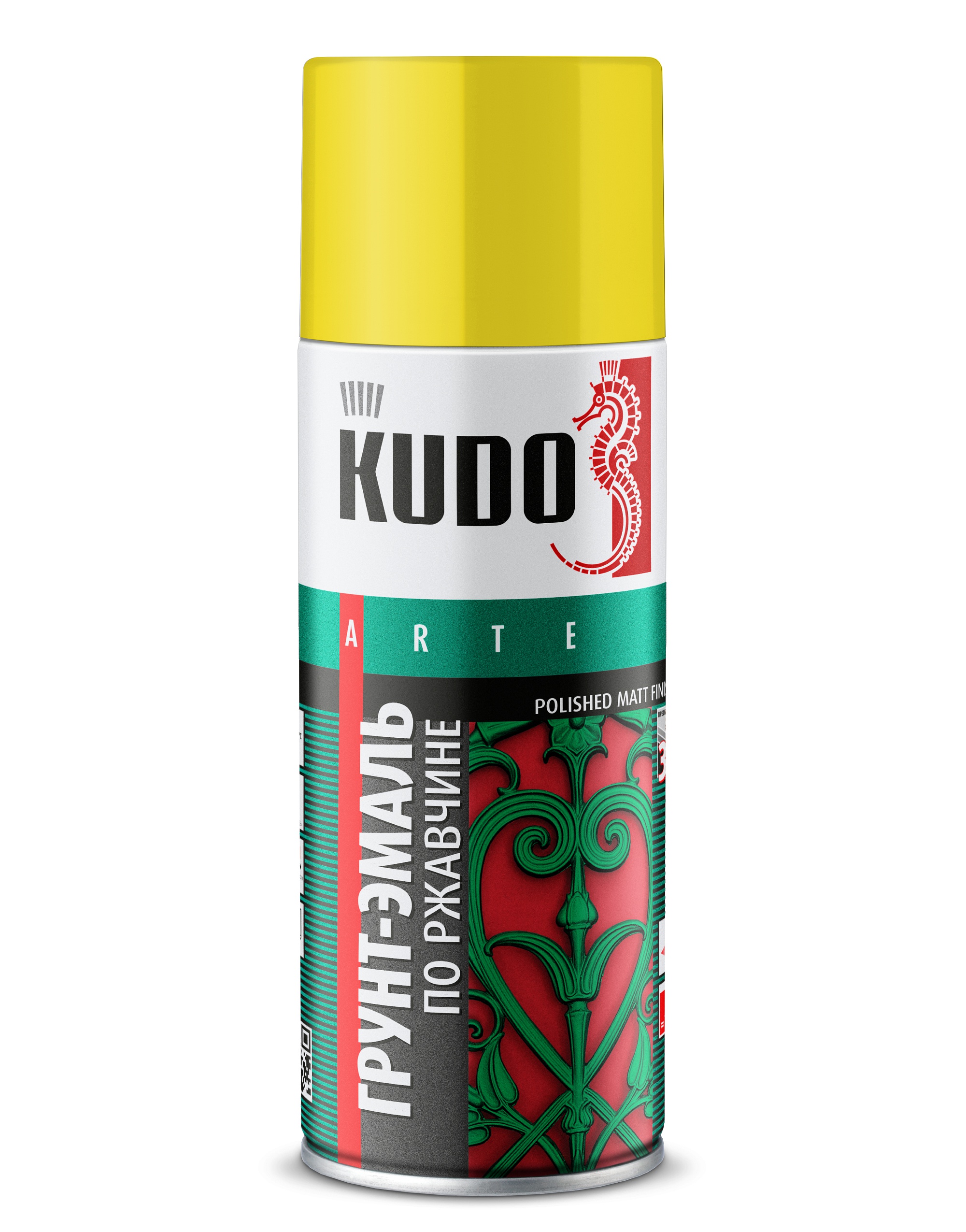 KU311018 — Грунт-эмаль гладкая матовая по ржавчине KUDO Цинково-жёлтая KUDO