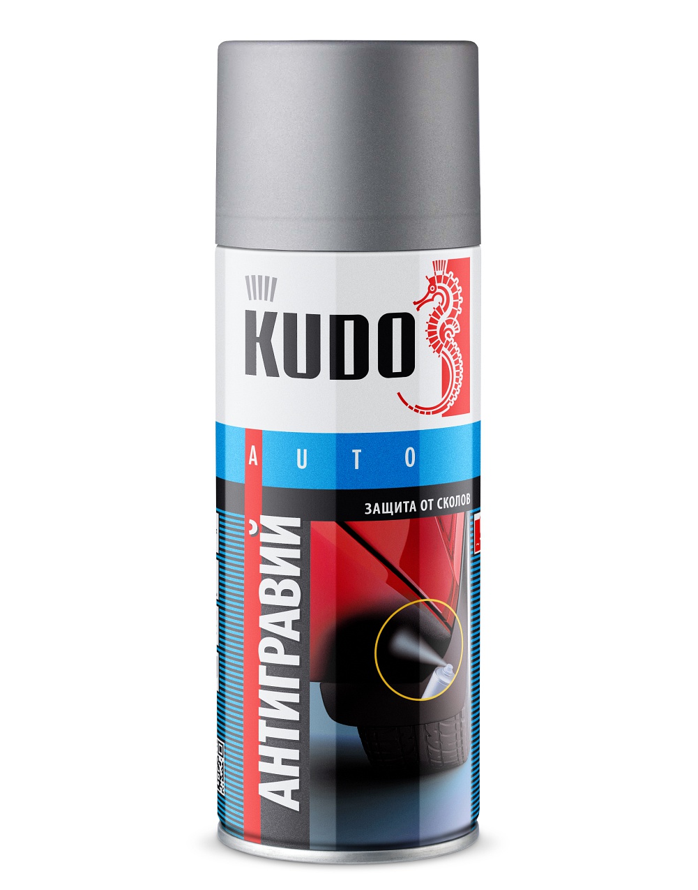 KU5221 — Антигравий спрей серый 520мл KUDO KUDO