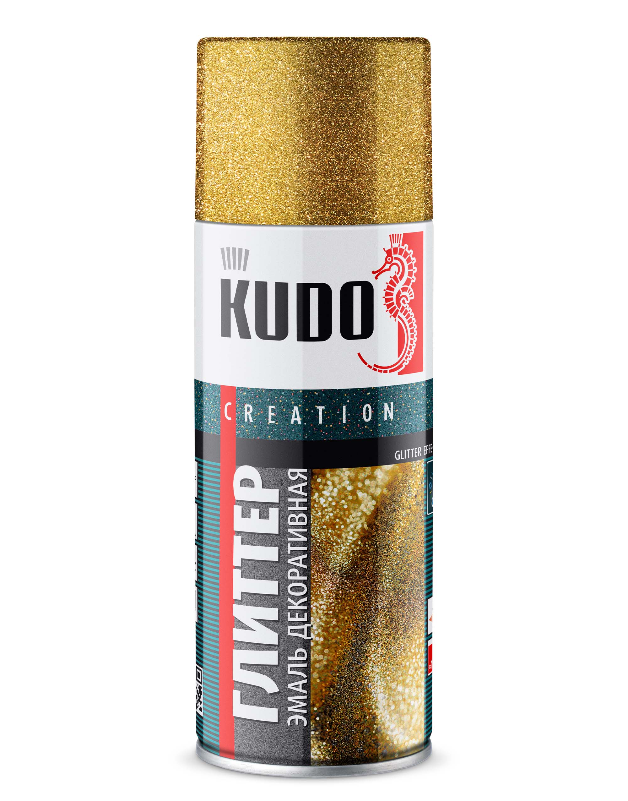 KUC201 — Эмаль декоративная KUDO «Глиттер» Золото KUDO