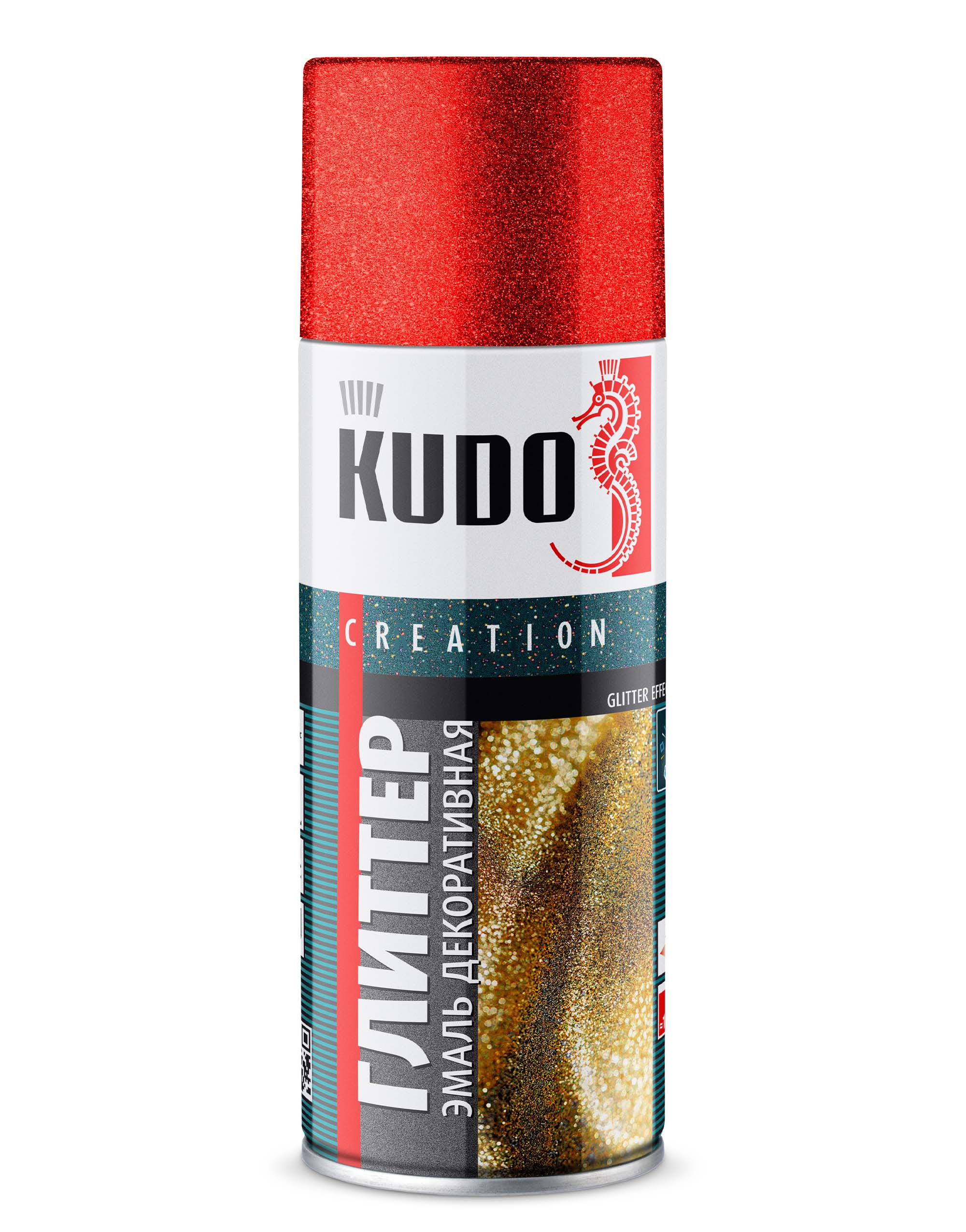 KUC204 — Эмаль декоративная KUDO «Глиттер» Красный KUDO