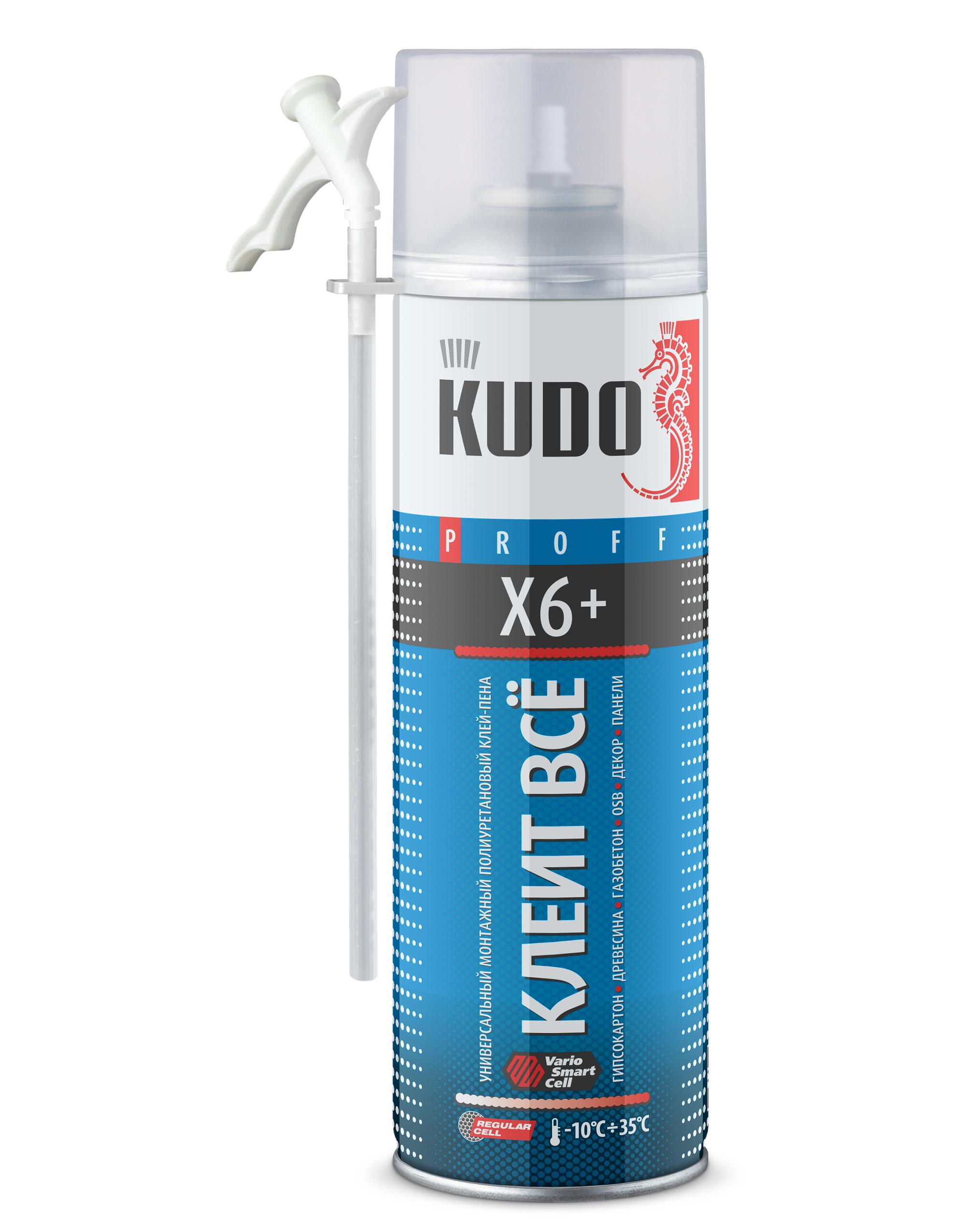 KUPH06B6UAU — Клей-пена KUDO X6+ монтажный всесезонный KUDO