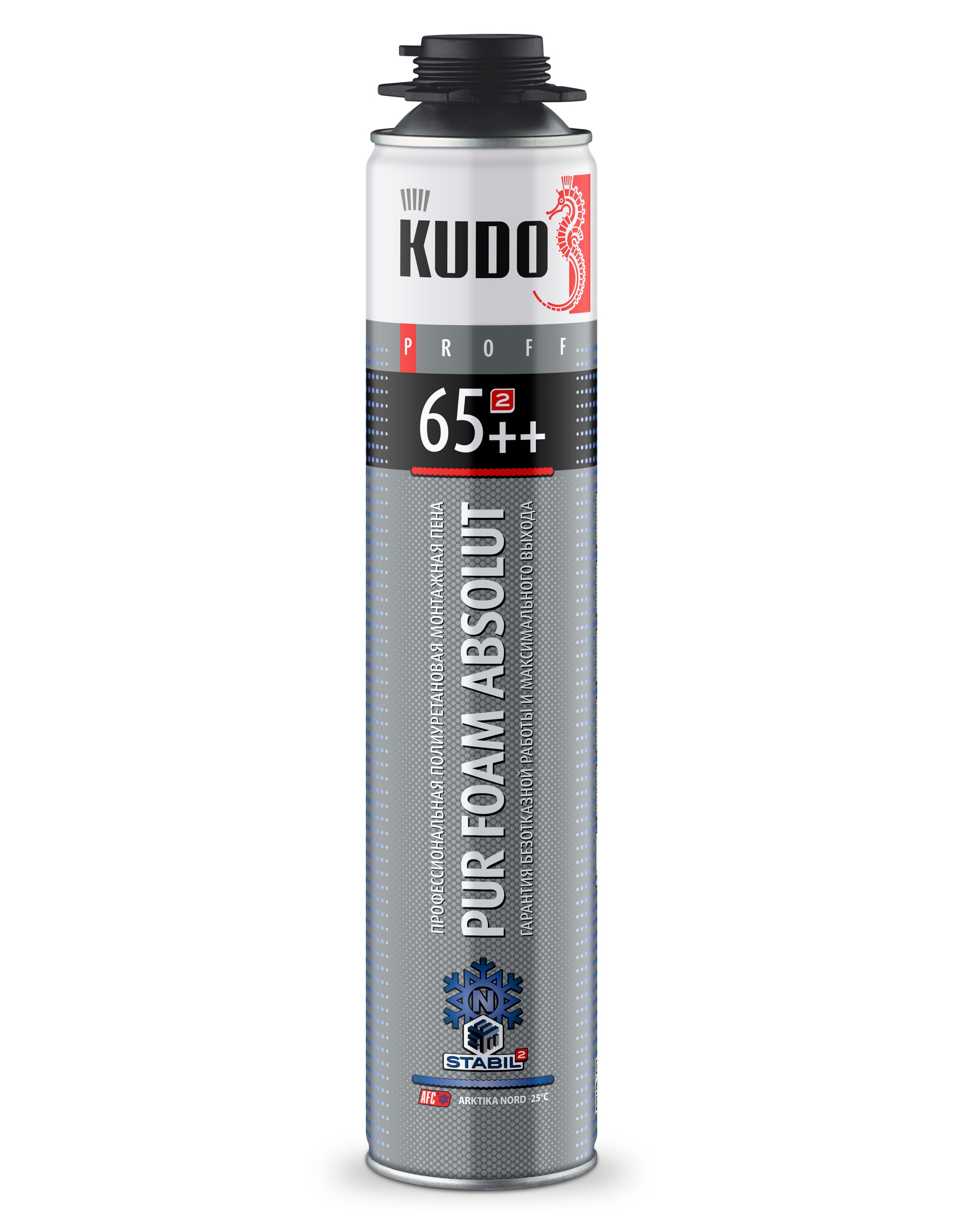 KUPP10WN65 — Пена монтажная профессиональная зимняя KUDO ABSOLUT PROFF 65+ ARKTIKA NORD KUDO