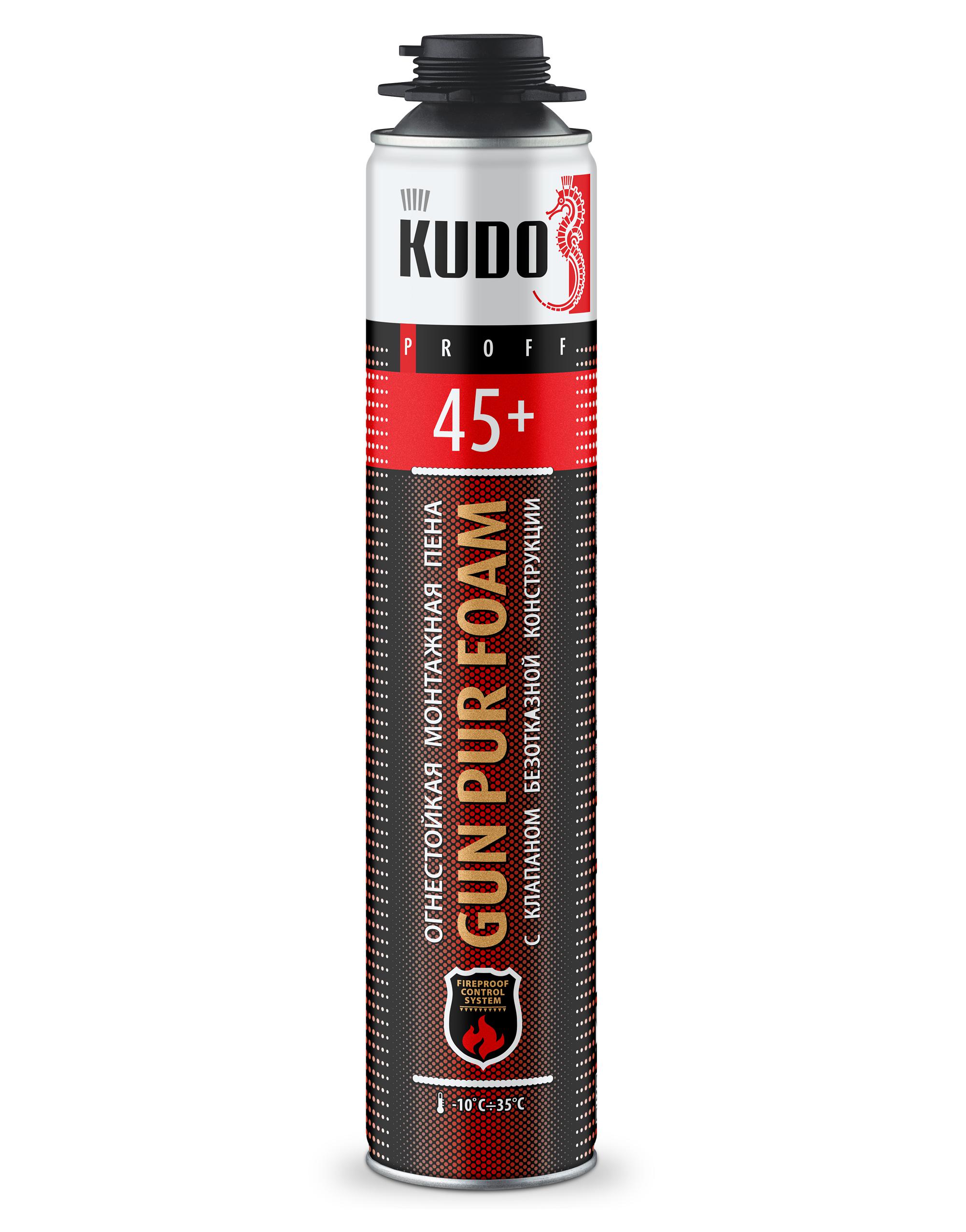 KUPPF10U45 — Огнестойкая монтажная профессиональная пена KUDO FIRE PROOF 45+ KUDO