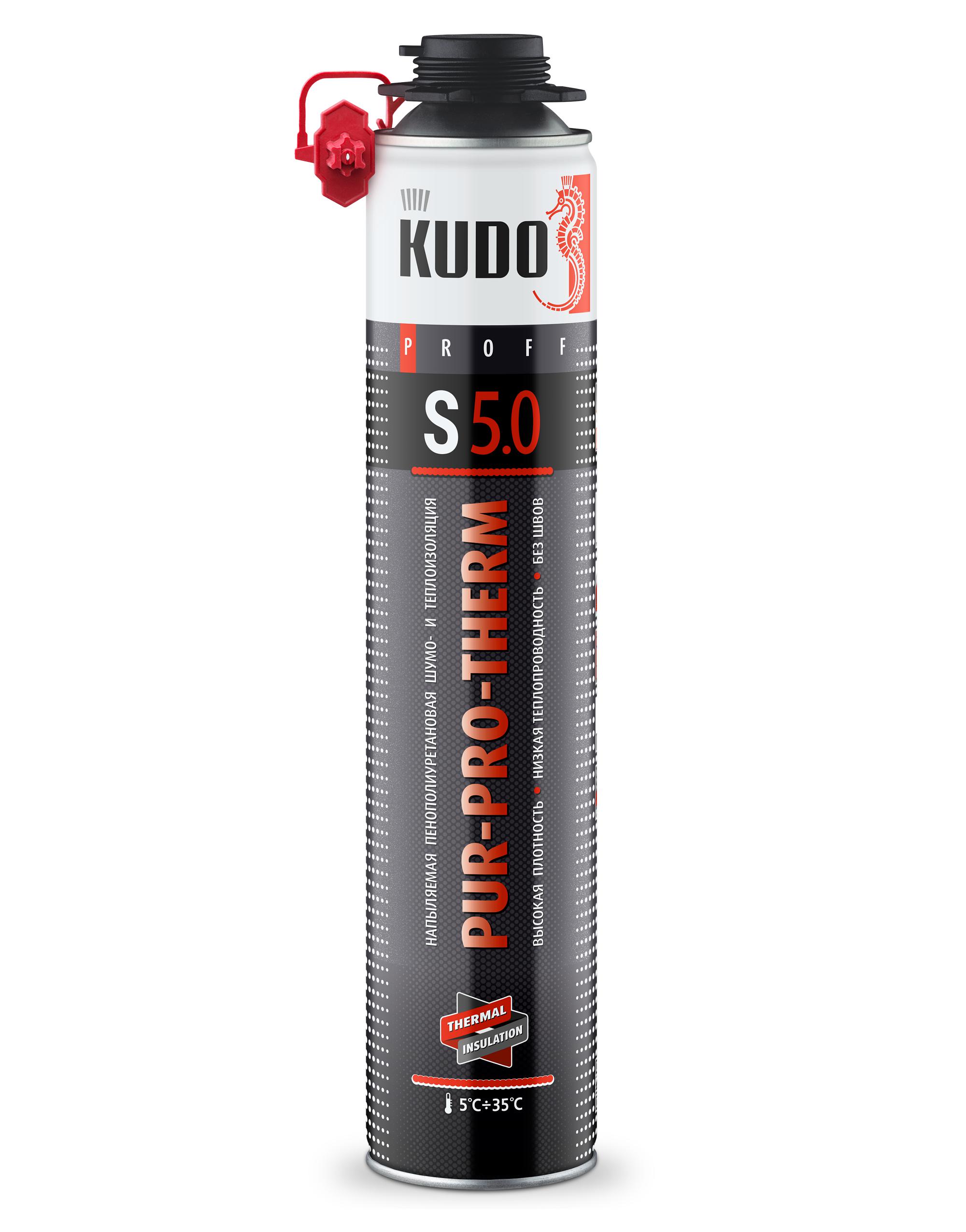 KUPPTER10S50 — Напыляемая бесшовная шумо- и теплоизоляция KUDO высокой плотности PUR-PRO-THERM S 5.0 KUDO