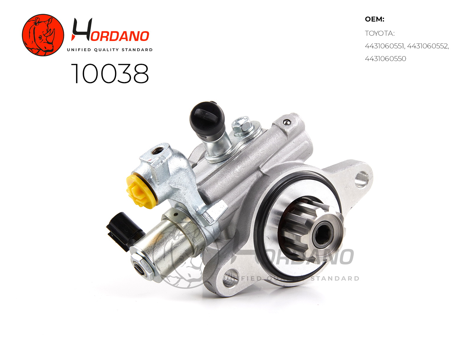 10038 — Насос ГУР\ TOYOTA LAND CRUISER PRADO (J15_) 1KD-FTV (давление 8.5±0.5MPA) HORDANO