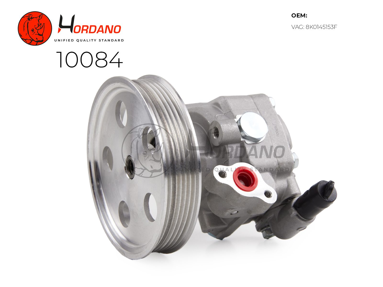 10084 — Насос ГУР\ AUDI A4 (8K2, B8) (давление 11.5±0.5MPA) HORDANO