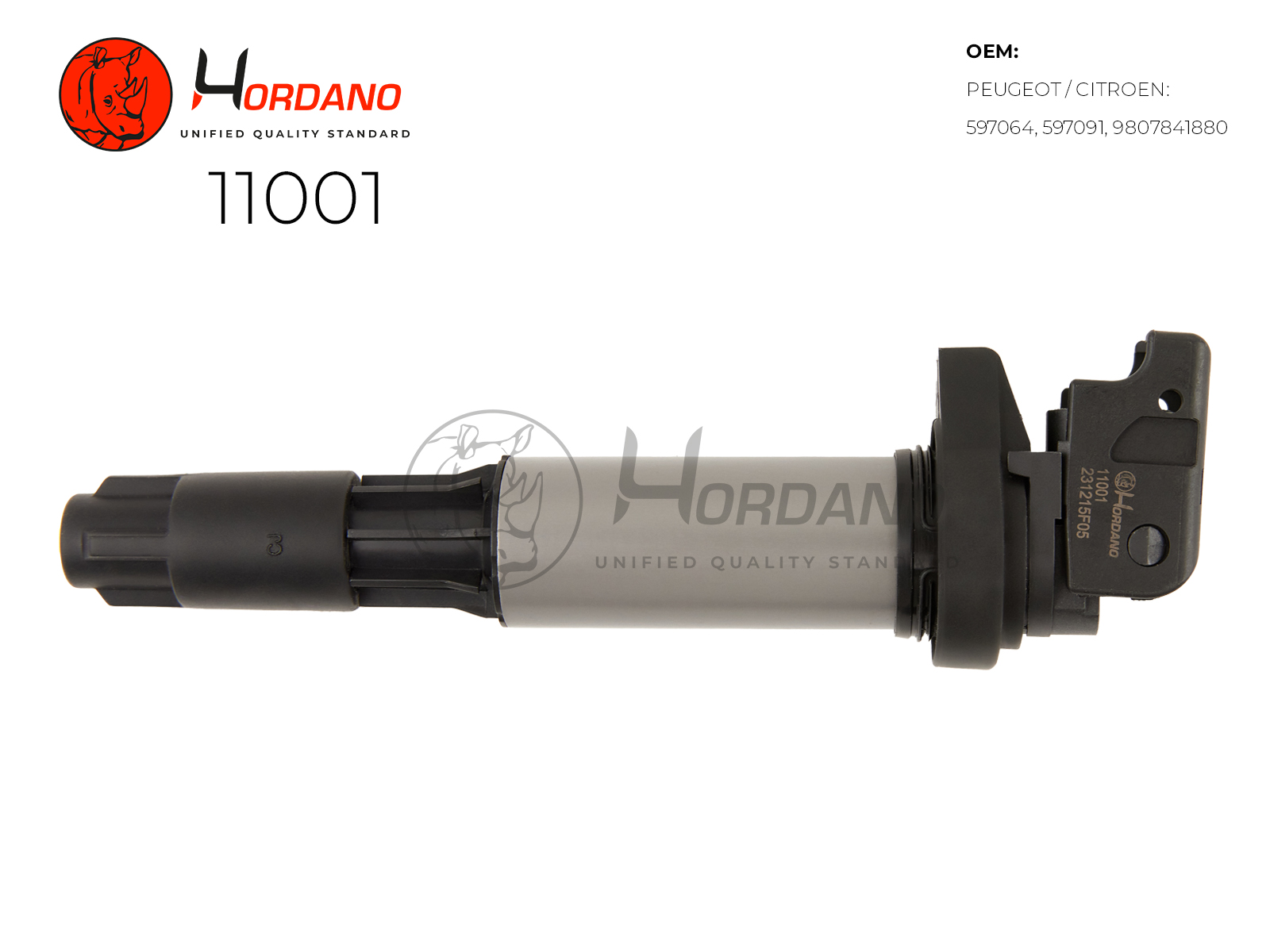 11001 — Катушка зажигания\ CITROEN C4 (NC_) 11.09- 1.6 HORDANO