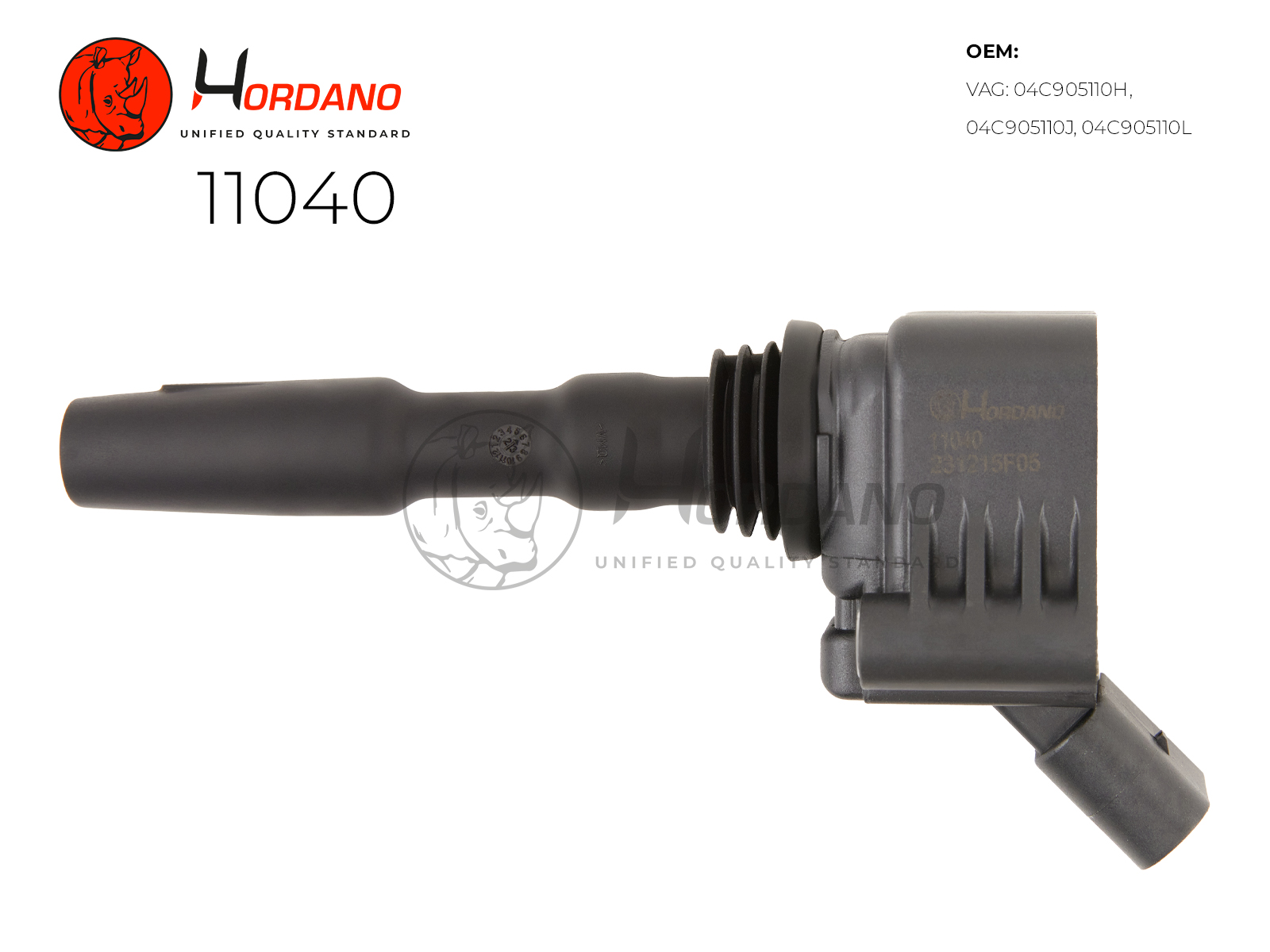 11040 — Катушка зажигания\ VW GOLF VII (5G1) 08,12- 1.4 TSI HORDANO