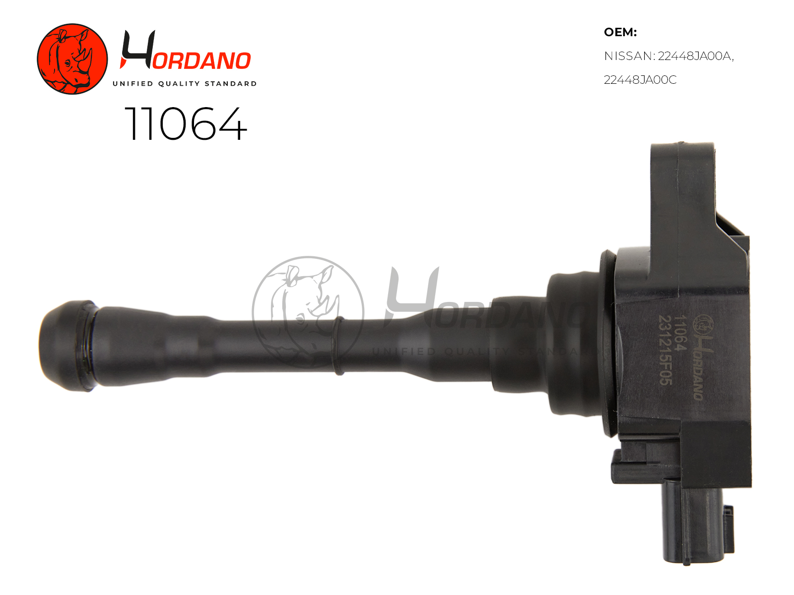 11064 — Катушка зажигания\ NISSAN QASHQAI (J11) 12.13- 2.0 HORDANO