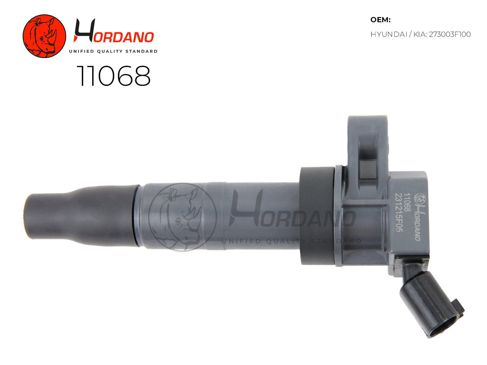 11068 — Катушка зажигания\ HYUNDAI SANTA FE (CM) 03.06- 2.4 HORDANO