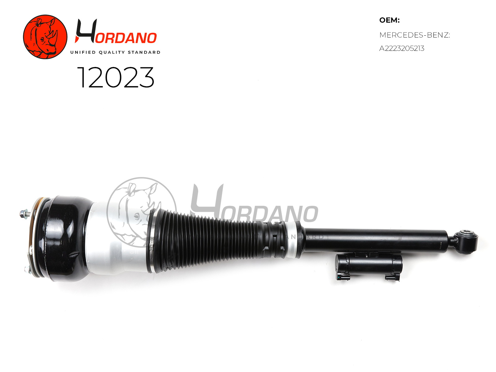 12023 — Амортизатор пневматический задний, правый\ MERCEDES-BENZ S-CLASS W222 (2013-2020) HORDANO