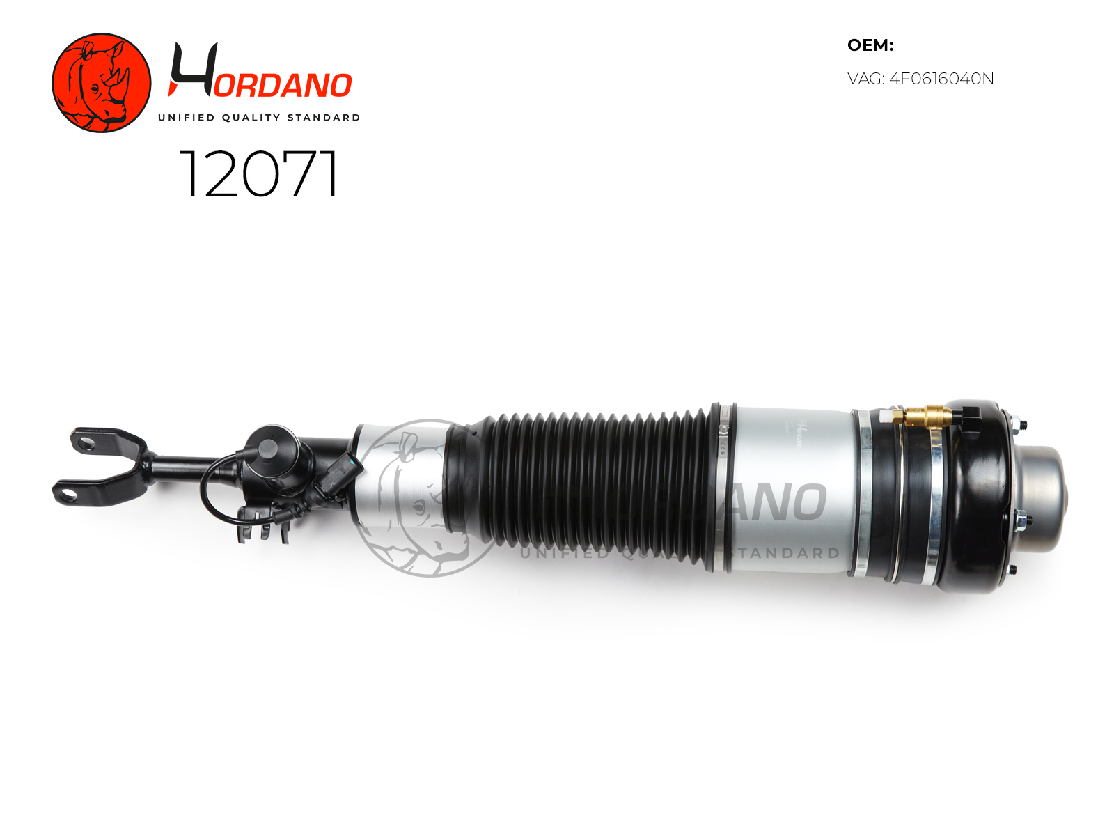 12071 — Передний пневматический амортизатор правый AUDI A6 Allroad C6 (2007-2011) HORDANO
