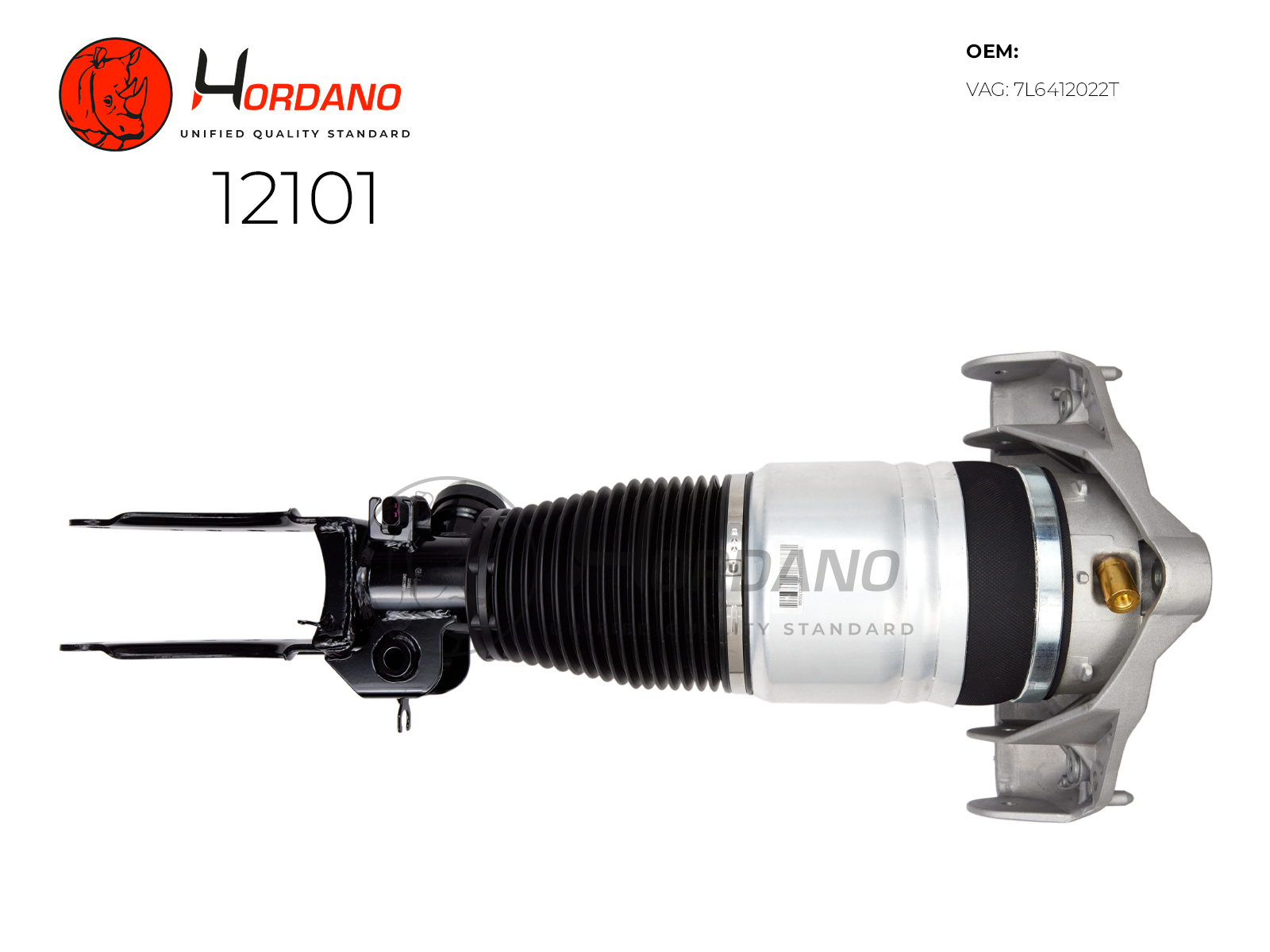 12101 — Амортизатор пневматический передний, правый\ VOLKSWAGEN TOUAREG GP (2003-2010) HORDANO