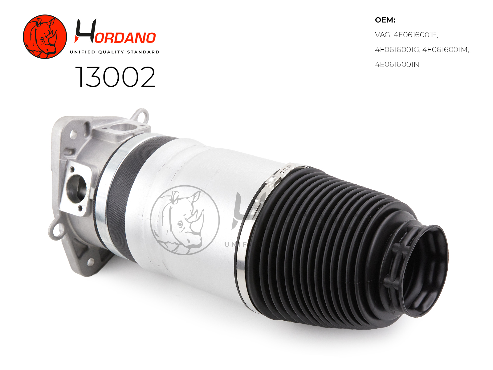 13002 — Пневмоподушка задний, левый\ AUDI A8 D3 (2003-2010) HORDANO