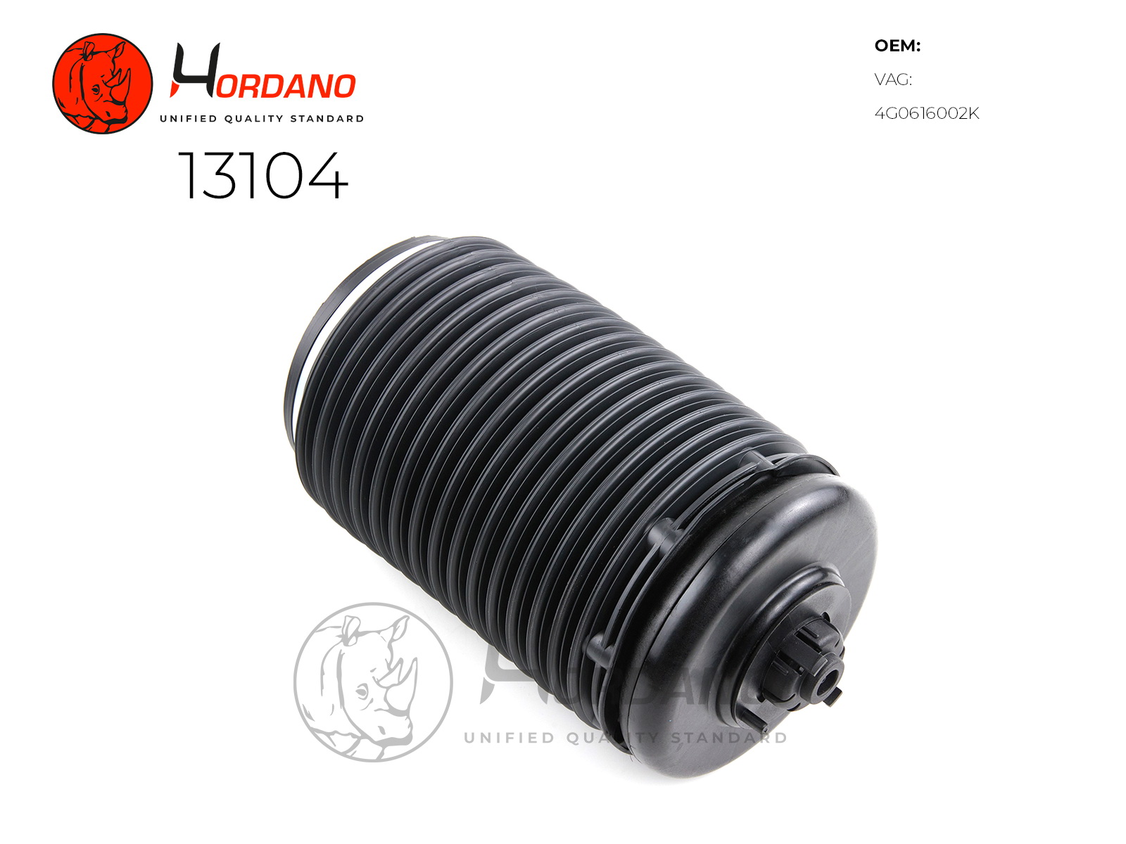 13104 — Пневмоподушка задний, правый\ AUDI A6 ALLROAD C7 (2011-2019) HORDANO