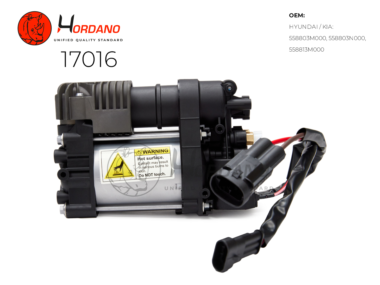 17016 — Компрессор пневматической подвески\ HYUNDAI EQUUS (2009-2016) HORDANO