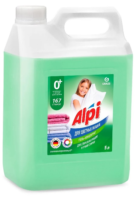 125186 — Гель-концентрат для цветных вещей "ALPI" 5кг GRASS