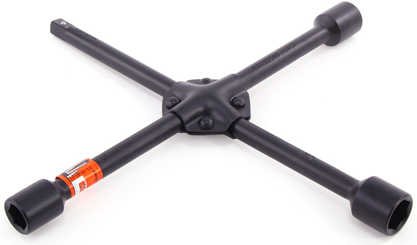 30811 — Ключ балонный крест 17*19*21*1/2" (черн.лак,усиленный) АвтоДело АВТОДЕЛО