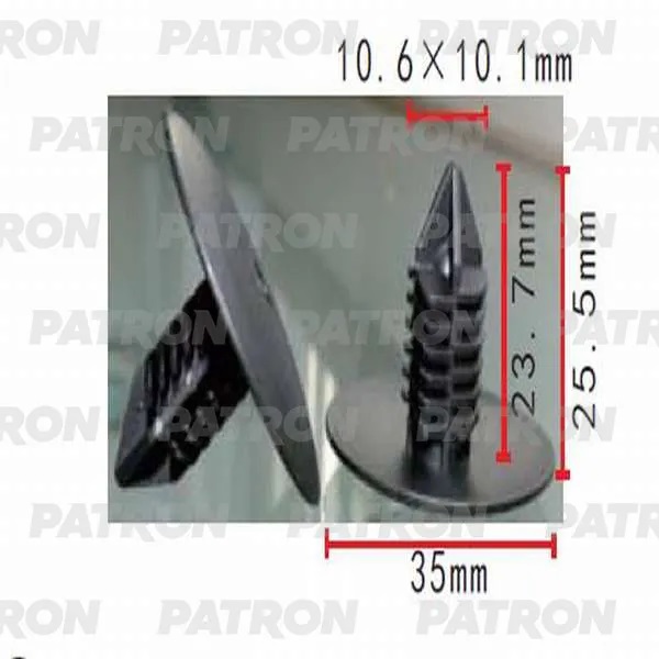 P370175A — Клипса пластмассовая (упаковка 100шт) NISSAN, RENAULT, автоваз применяемость: брызговики, подкрылок, бампер PATRON