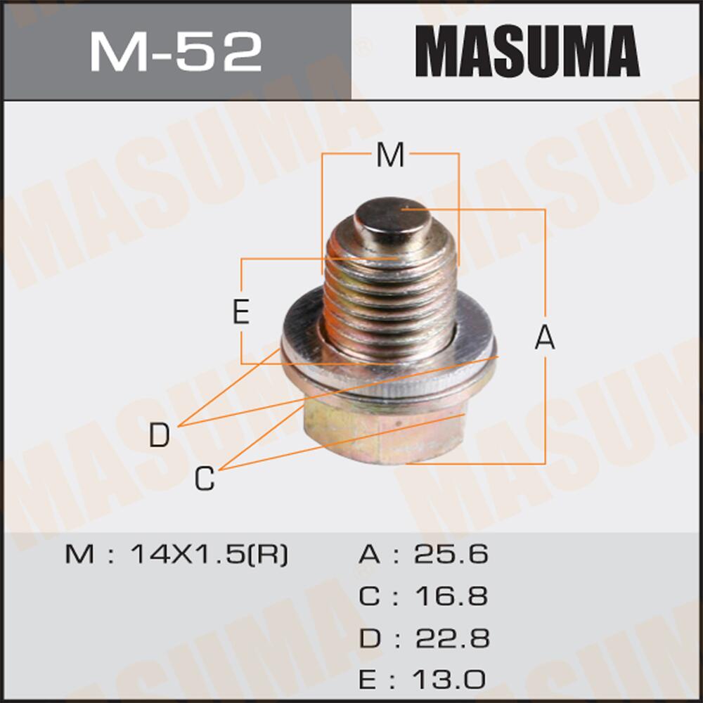 M52 — Болт маслосливной с магнитом MASUMA