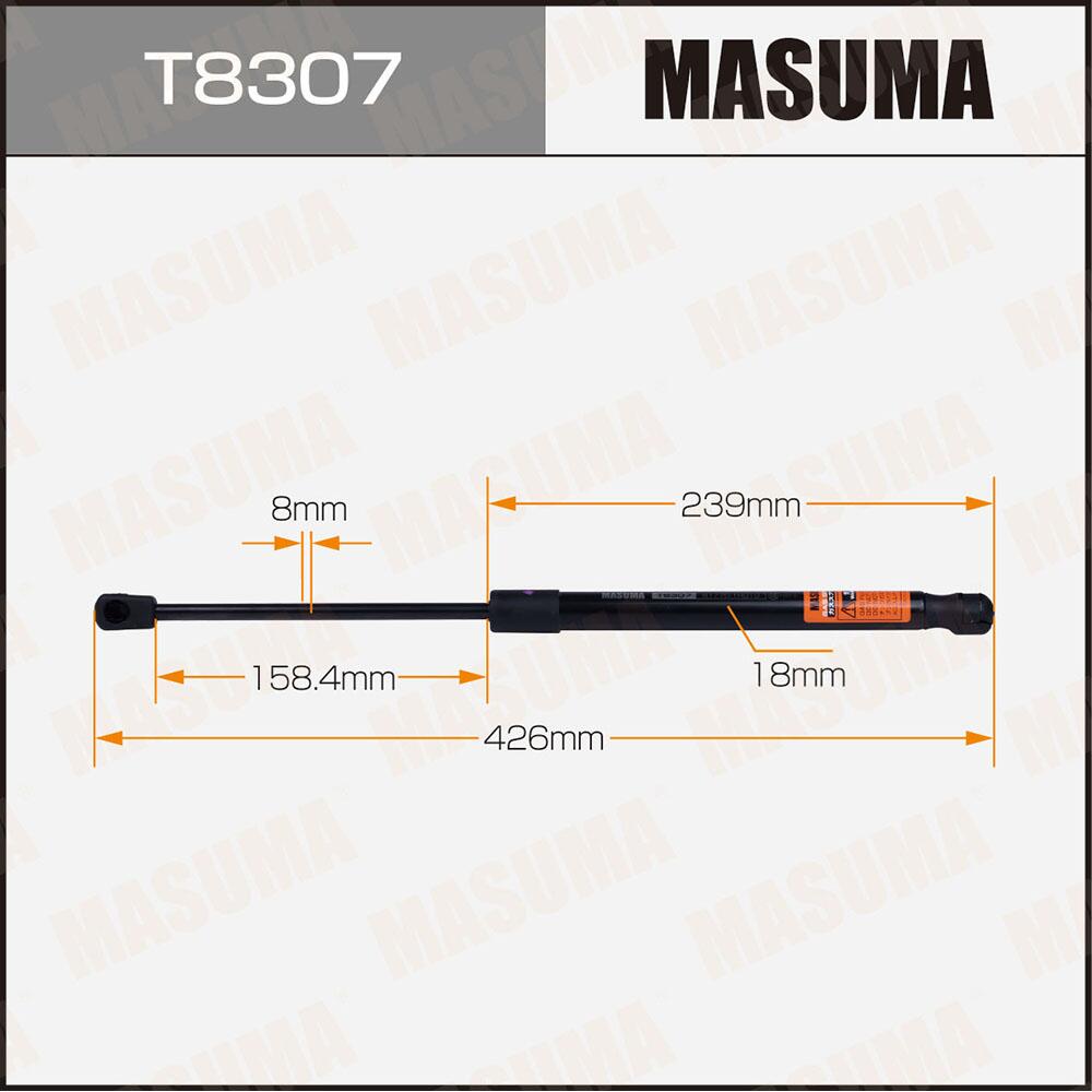 T8307 — Упор газовый багажника, L=426mm MASUMA