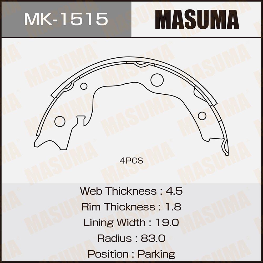MK1515 — Колодки стояночного тормоза MASUMA
