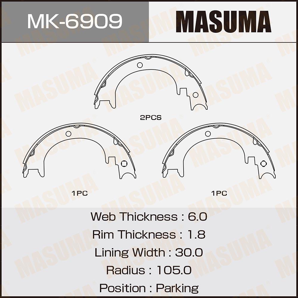 MK6909 — Колодки стояночного тормоза MASUMA