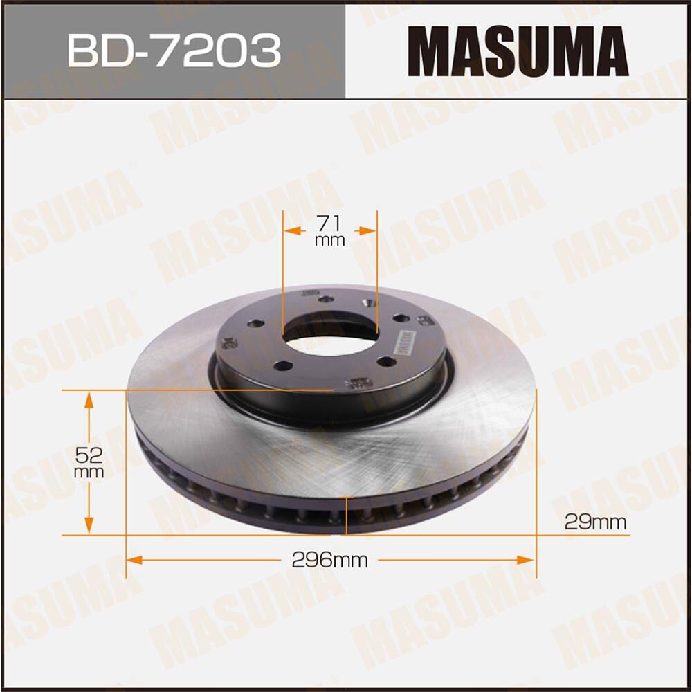 BD7203 — Диск тормозной передний! Opel Antara, Chevrolet Captiva 2.0-3.2i/2.0CDTi 06> MASUMA