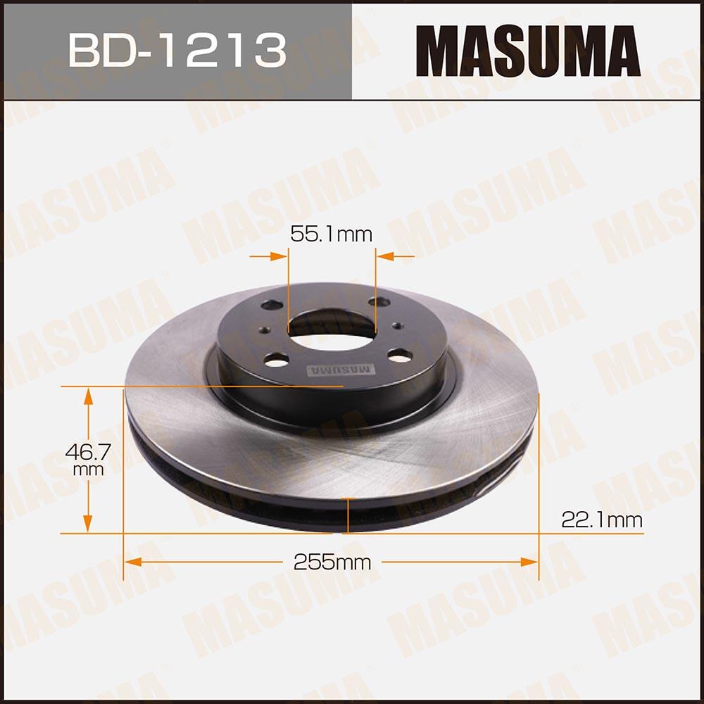 BD1213 — Диск тормозной MASUMA COROLLA AXIO, FIELDER/ NZE14# (в комплекте по 2 шт.!!!) MASUMA